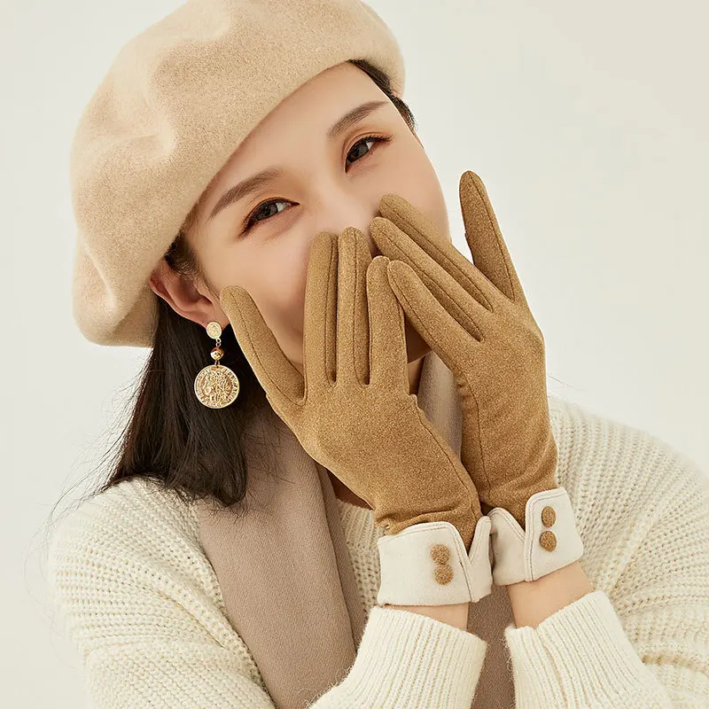 Women Winter Warm Gloves Fashion Wrist Buttons Bare Fingers Touch Screen Mittens Young Students Cycling Gloves Wholesale T82
Women Winter Warm Gloves Fashion Wrist Buttons Bare Fingers Touch Screen Mittens Young Students Cycling Gloves Wholesale T82