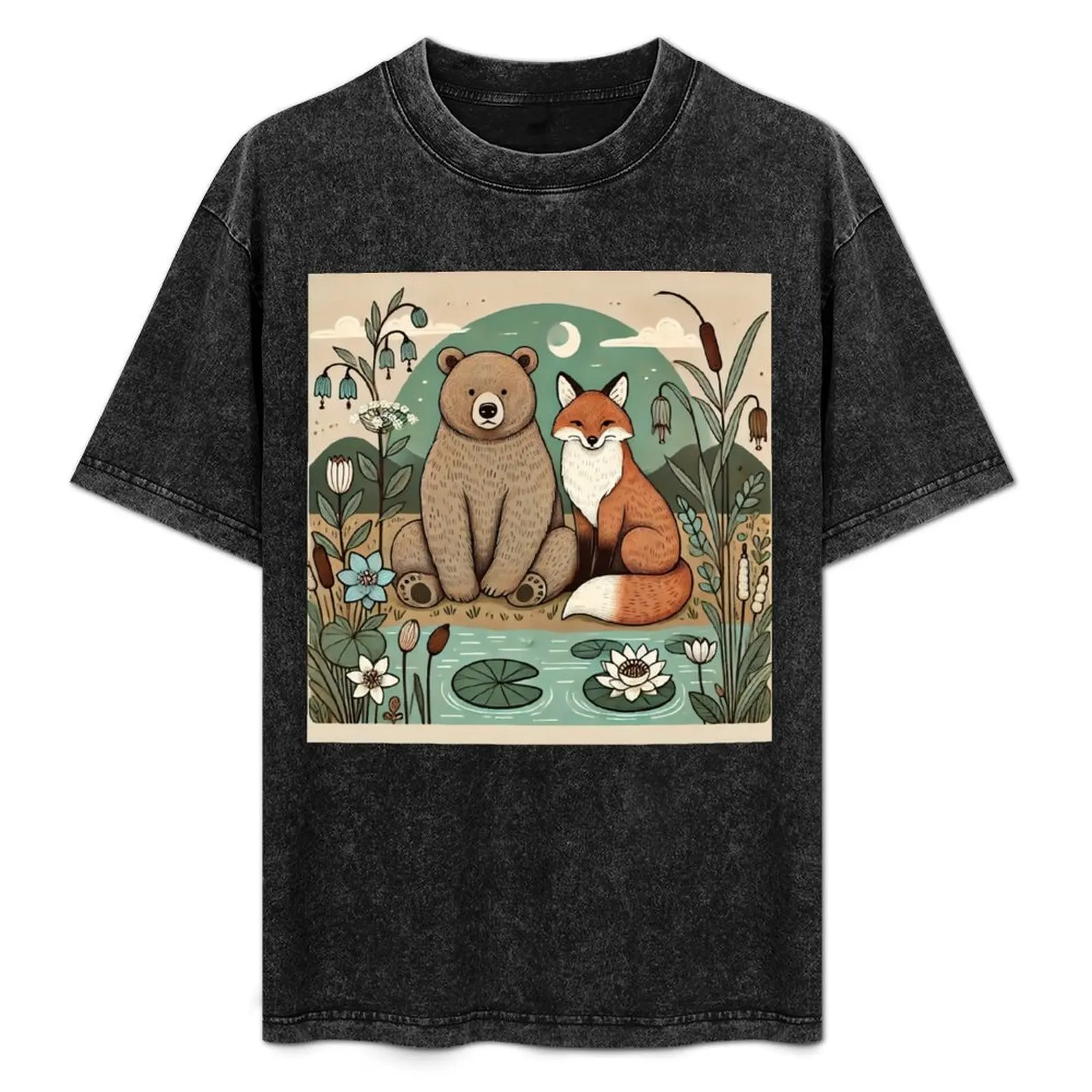 Whimsical Bear and Fox by the Pond T-Shirt affliction shirts luxury designer oversized graphic tee anime t shirts T-shirt men
Whimsical Bear and Fox by the Pond T-Shirt affliction shirts luxury designer oversized graphic tee anime t shirts T-shirt men