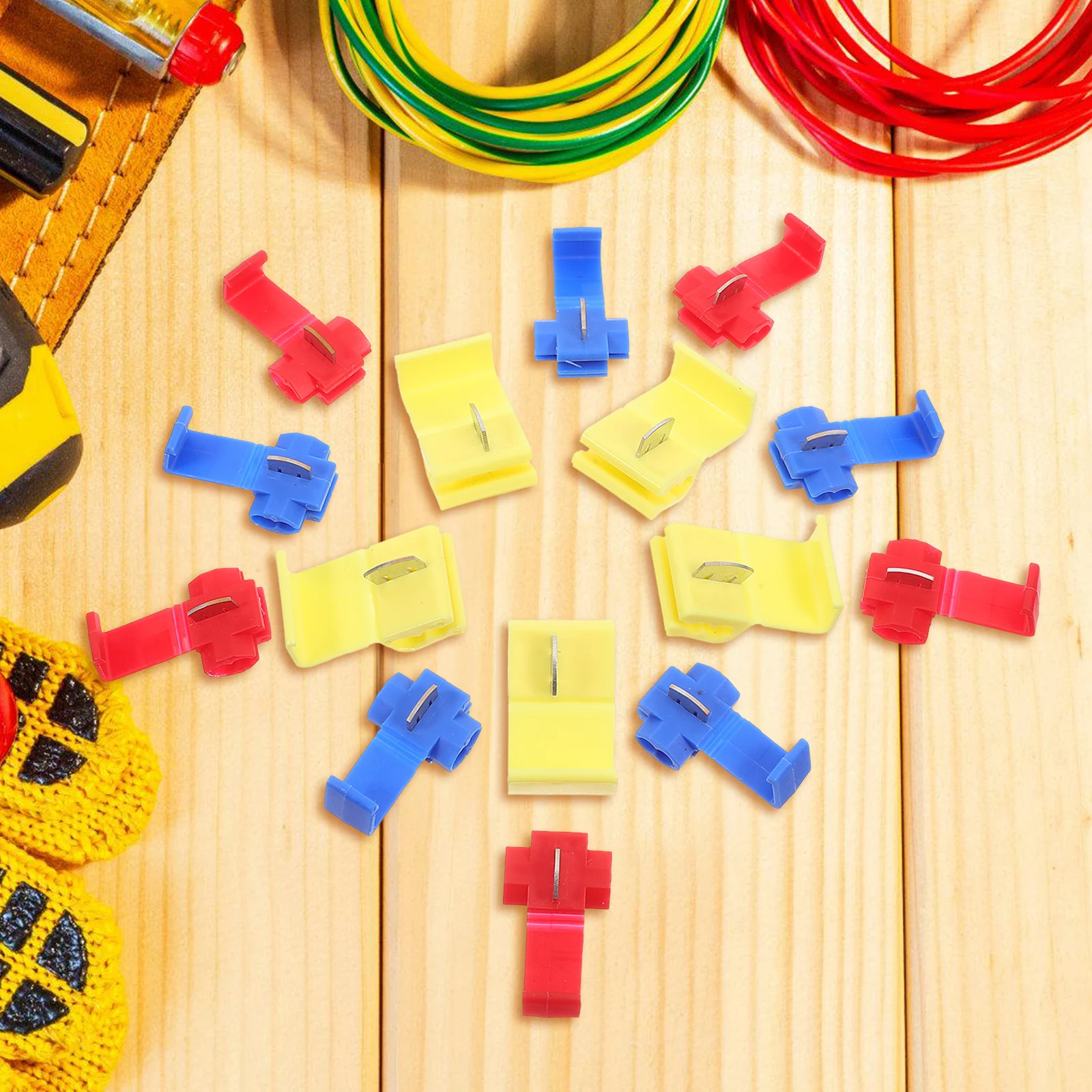50pcs Wire Connectors 10A Red 15A Blue 24A Splice Insulated Electrical Terminals Wire Splice Connectors
50pcs Wire Connectors 10A Red 15A Blue 24A Splice Insulated Electrical Terminals Wire Splice Connectors