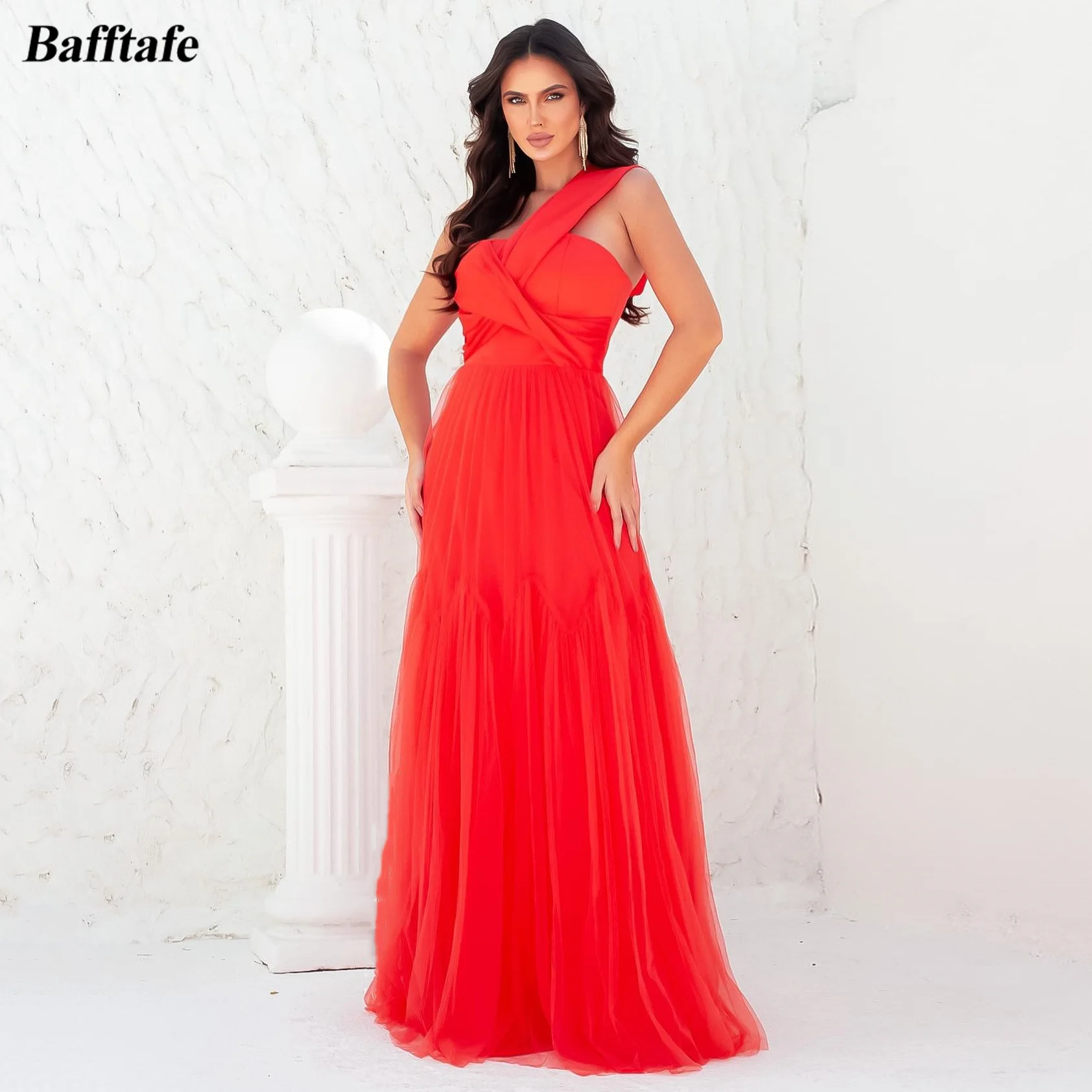 Bafftafe Simple A Line Tulle Prom Dresses Criss-Cross One Shoulder Floor Length Women Formal Evening Party Dress Birthday Gowns
Bafftafe Simple A Line Tulle Prom Dresses Criss-Cross One Shoulder Floor Length Women Formal Evening Party Dress Birthday Gowns