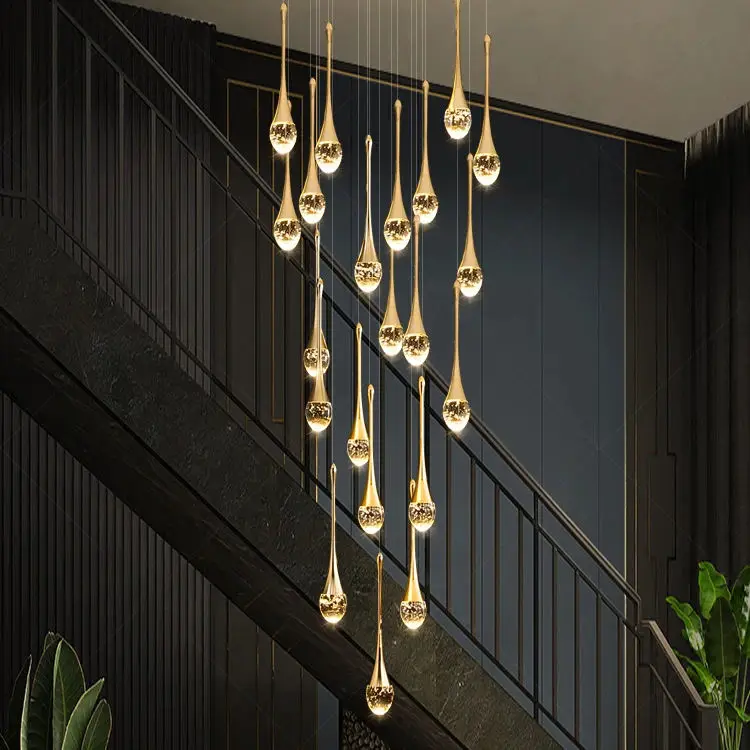 High Ceiling Ceiling Pendant Lights Villa Modern Custom Design Decorate Gold Wedding Led Lighting Staircase Crystal Chandelier
High Ceiling Ceiling Pendant Lights Villa Modern Custom Design Decorate Gold Wedding Led Lighting Staircase Crystal Chandelier