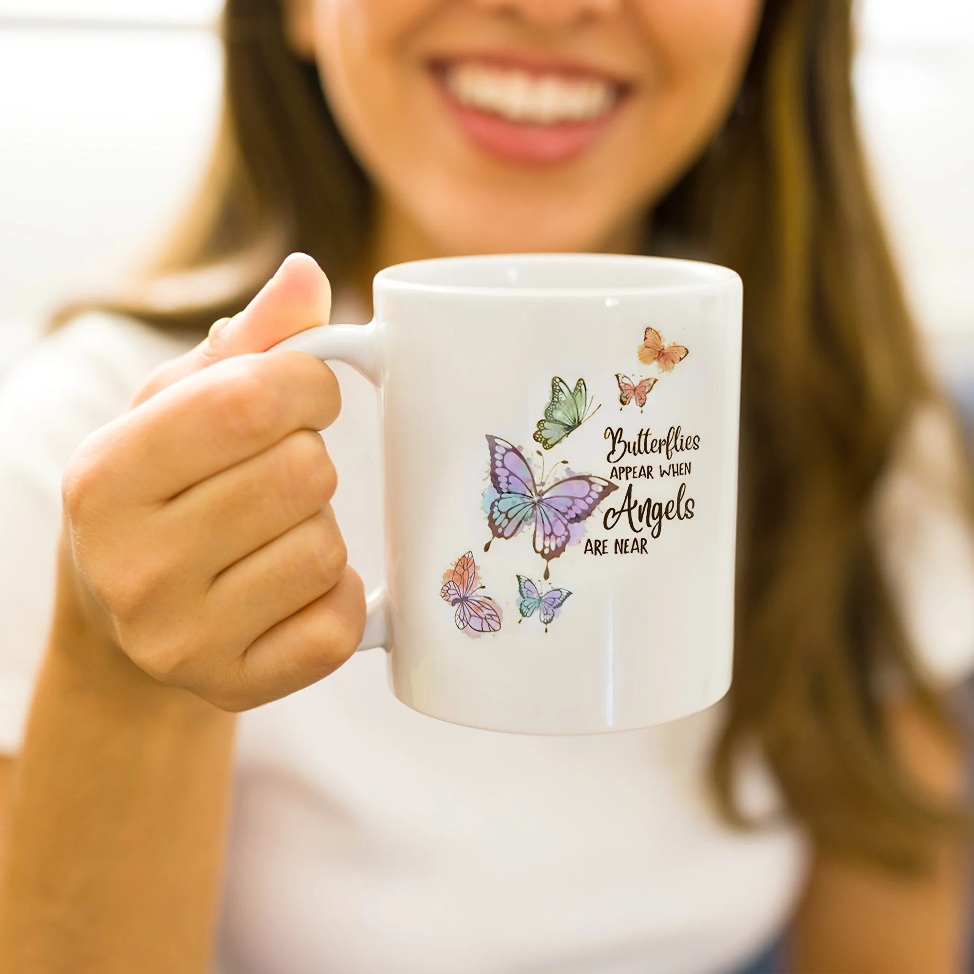 Ceramic Fun Coffee Cup 'Angel Approaching When Butterfly Appears' Mug Best Gift for Friends Birthday Water Cup Gifts Tea Mug
Ceramic Fun Coffee Cup 'Angel Approaching When Butterfly Appears' Mug Best Gift for Friends Birthday Water Cup Gifts Tea Mug