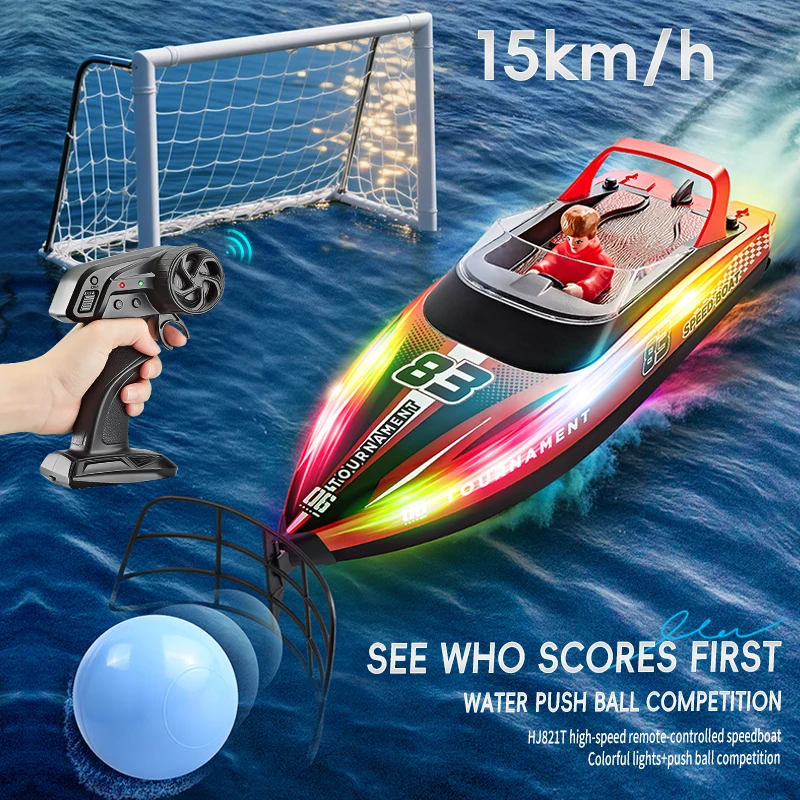  New Hj821t High-Speed Remote-Controlled Speedboat (With Ball Pusher) Double Paddle High Power 2.4g Rc Water Toy Boat Model
New Hj821t High-Speed Remote-Controlled Speedboat (With Ball Pusher) Double Paddle High Power 2.4g Rc Water Toy Boat Model