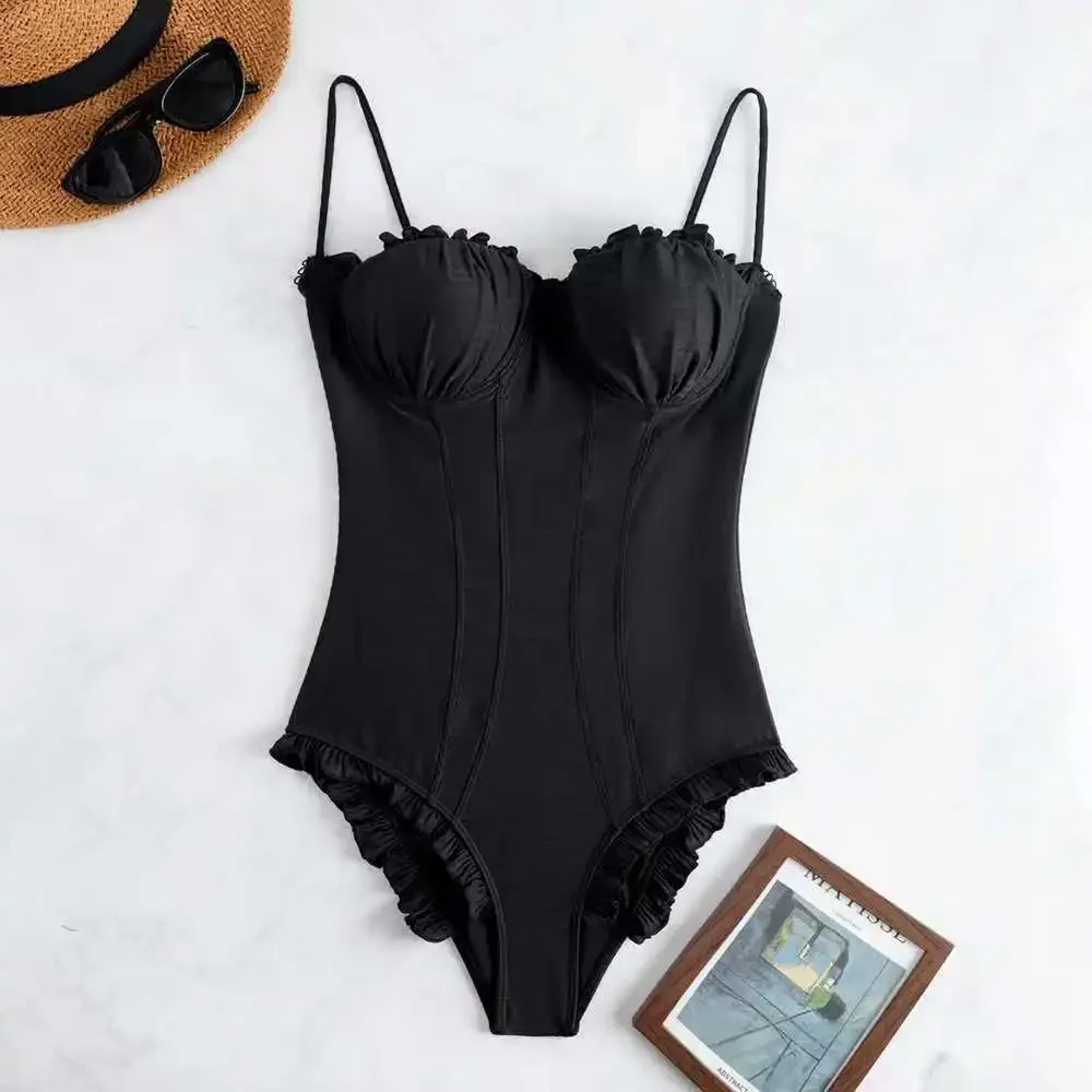 Push Up One Piece Swimsuit Female 2026 Swimwear Women Slim Bathing Suits Summer Beach Wear Frill Monokini Swimming Suit Black
Push Up One Piece Swimsuit Female 2026 Swimwear Women Slim Bathing Suits Summer Beach Wear Frill Monokini Swimming Suit Black