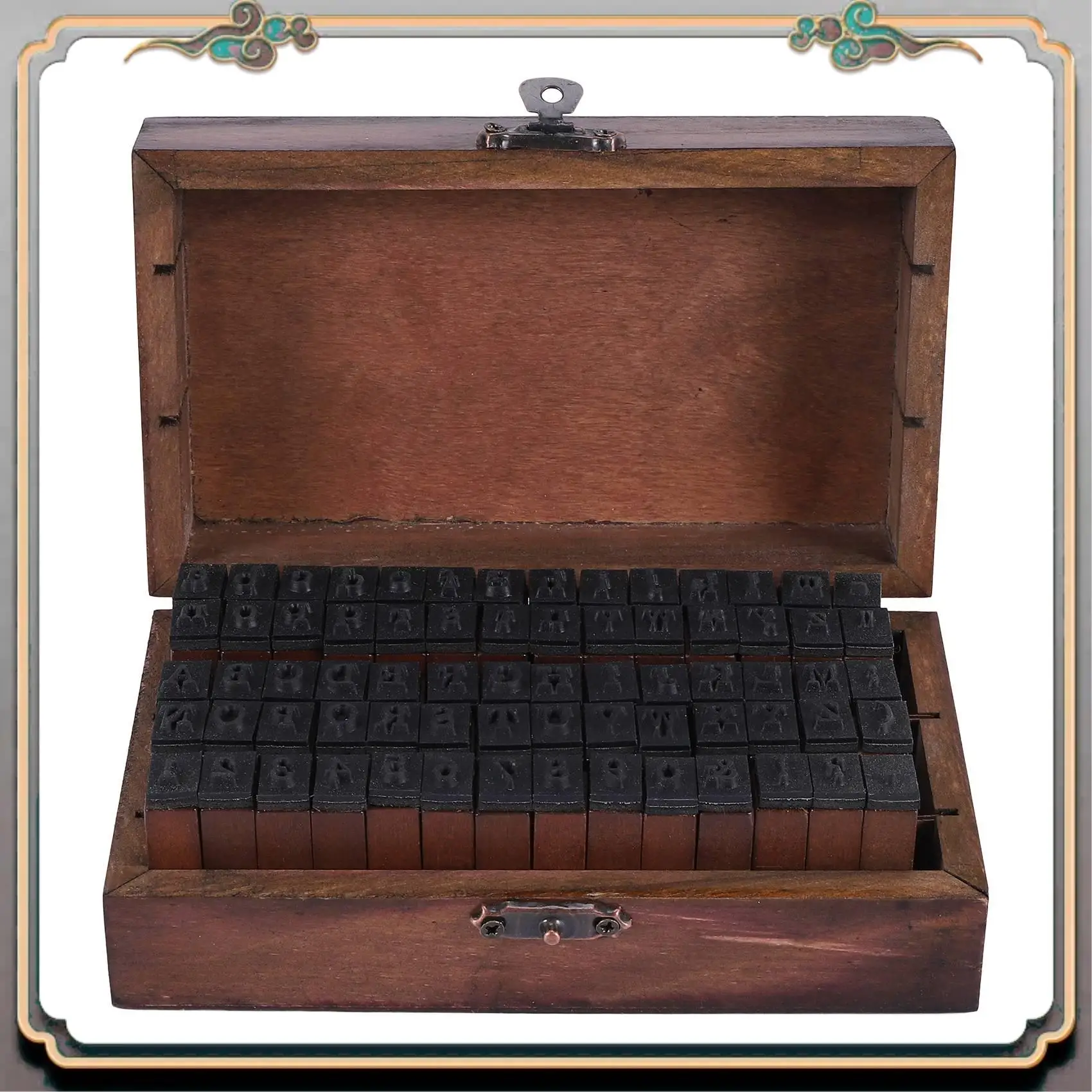 Durable Rubber Stamp Alphabet Number Symbol Wooden Box Set Print Style Wood Letter 70PCS
Durable Rubber Stamp Alphabet Number Symbol Wooden Box Set Print Style Wood Letter 70PCS