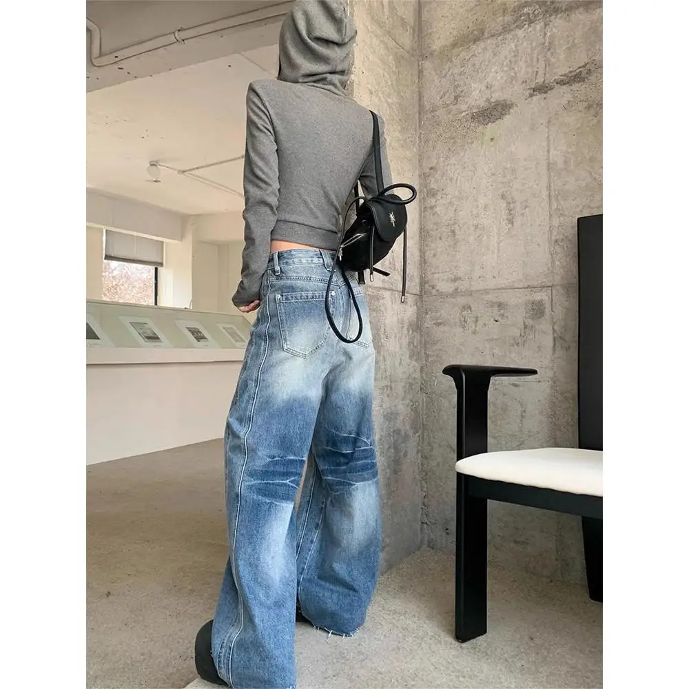 Waed Vintage Wide Leg Jeans Women's Autumn New Sle Spicy Versatile Slimming High Waist Long Pants Knife Design
Waed Vintage Wide Leg Jeans Women's Autumn New Sle Spicy Versatile Slimming High Waist Long Pants Knife Design