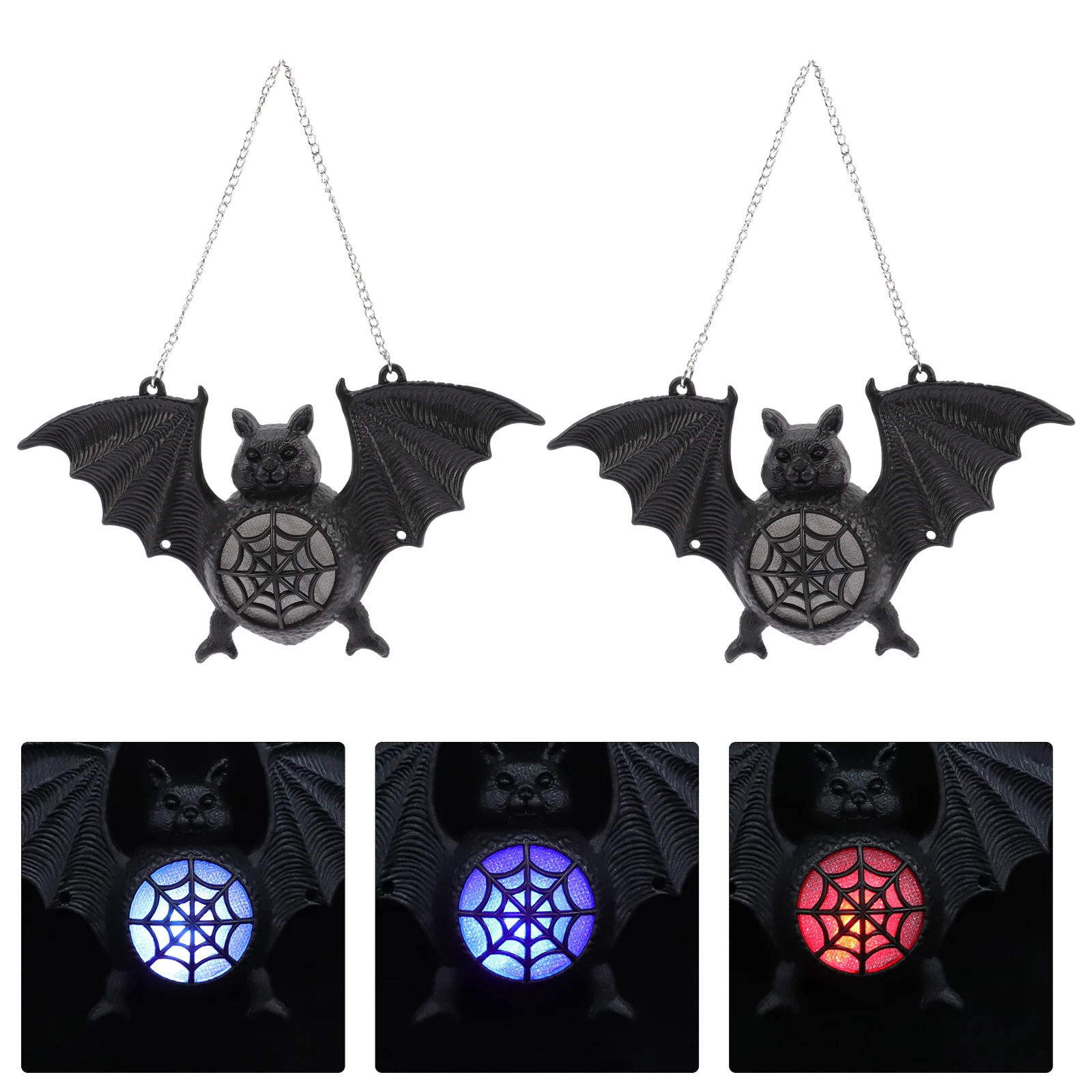 2 Pcs Glowing Bat Light Halloween Decor Hanging Iron Spooky Outdoor Party Bright Color Creative Modeling Durable Safe Excellent 
2 Pcs Glowing Bat Light Halloween Decor Hanging Iron Spooky Outdoor Party Bright Color Creative Modeling Durable Safe Excellent