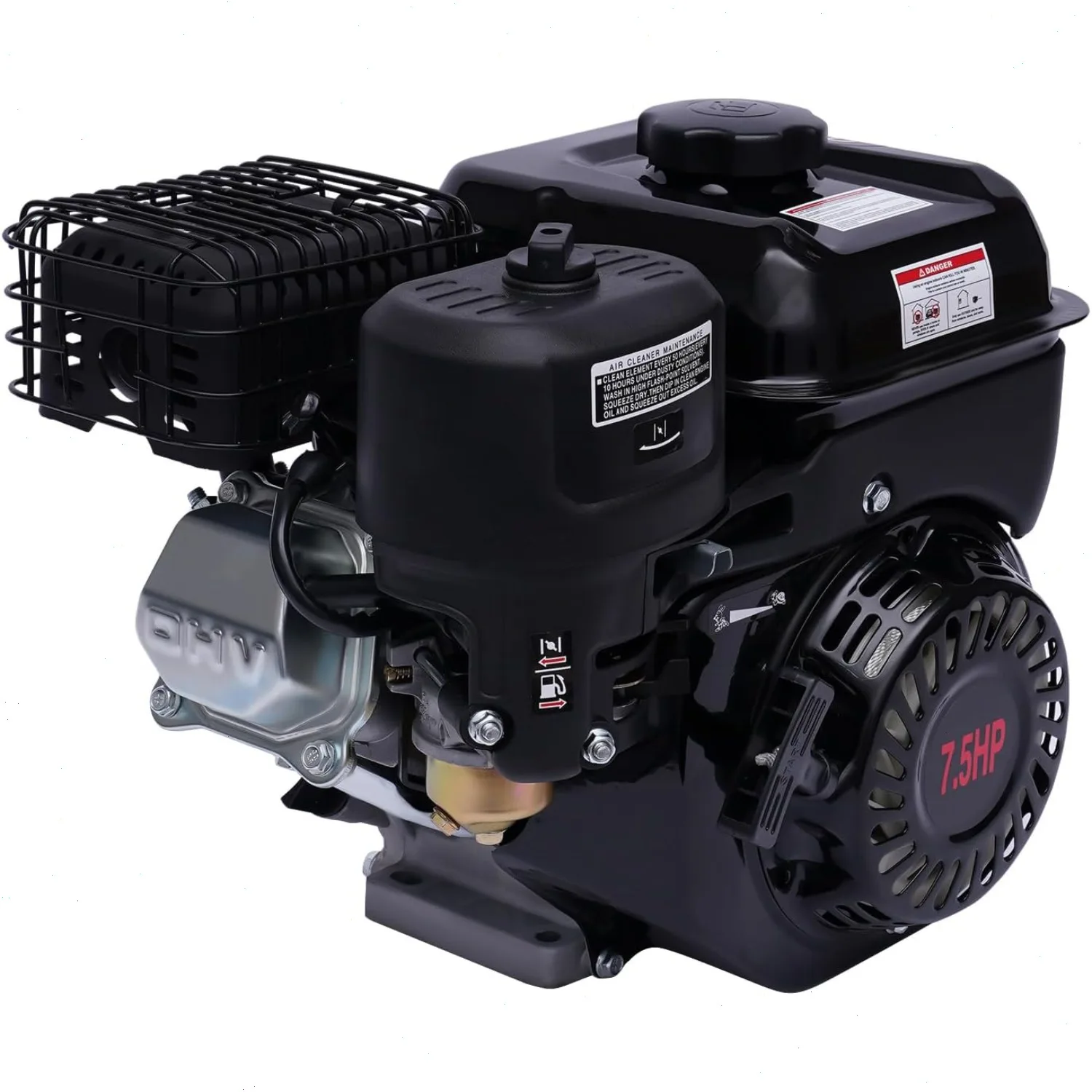 4-Stroke Gas Engine Motor, 212cc 7.5HP Kart Engine Pull Start Mini Bike Engine Motor with Air Cooling System and Air Filter, Portable Low Noise Single Cylinder Air Cooled Motor (Black)
4-Stroke Gas Engine Motor, 212cc 7.5HP Kart Engine Pull Start Mini Bike Engine Motor with Air Cooling System and Air Filter, Portable Low Noise Single Cylinder Air Cooled Motor (Black)