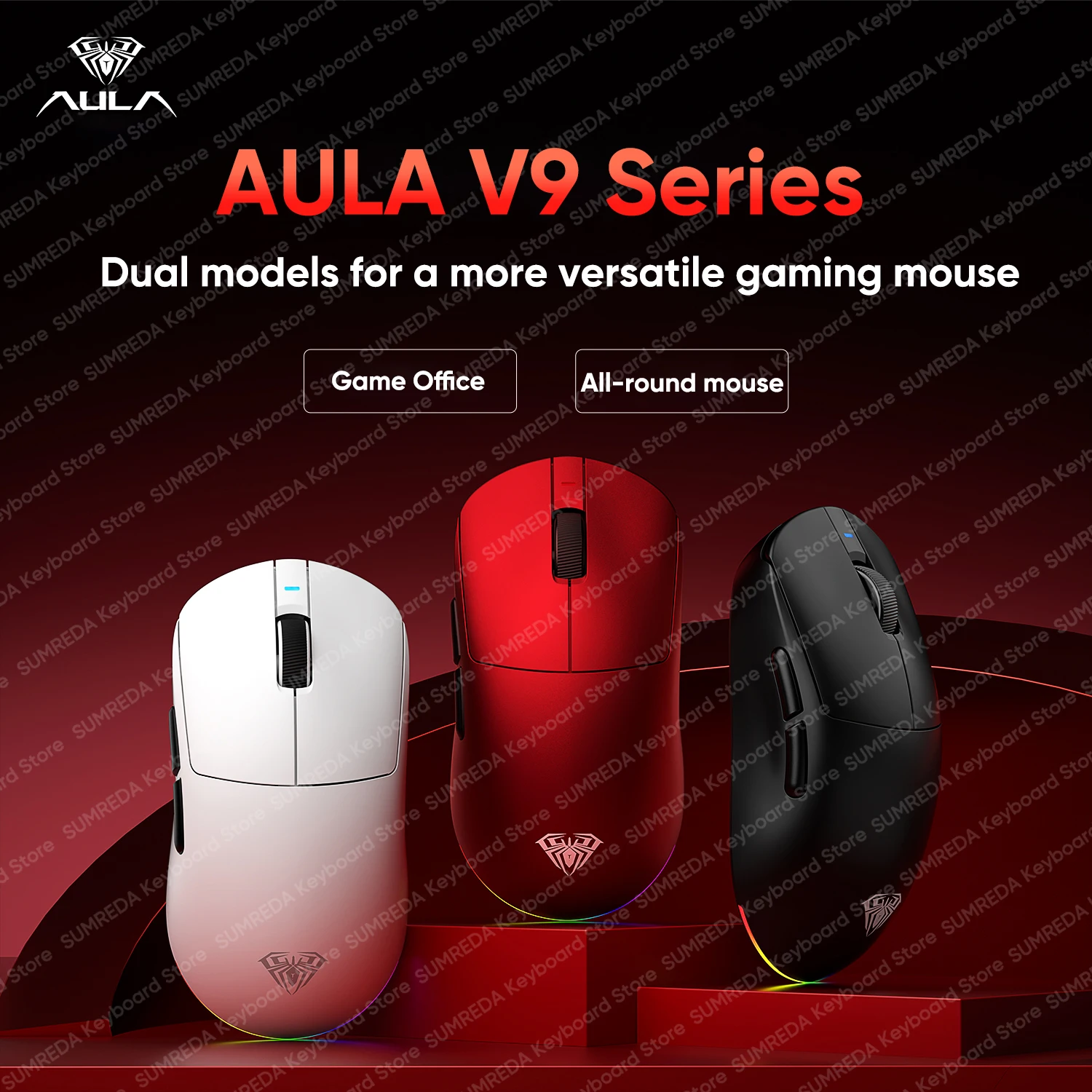 AULA V9 V9+ PRO Ultra Wireless Gaming Mouse PAW3950 PAW3395 8K Polling Rate Bluetooth 2.4G Wired RGB Lightweight FPS Game Mouse
AULA V9 V9+ PRO Ultra Wireless Gaming Mouse PAW3950 PAW3395 8K Polling Rate Bluetooth 2.4G Wired RGB Lightweight FPS Game Mouse