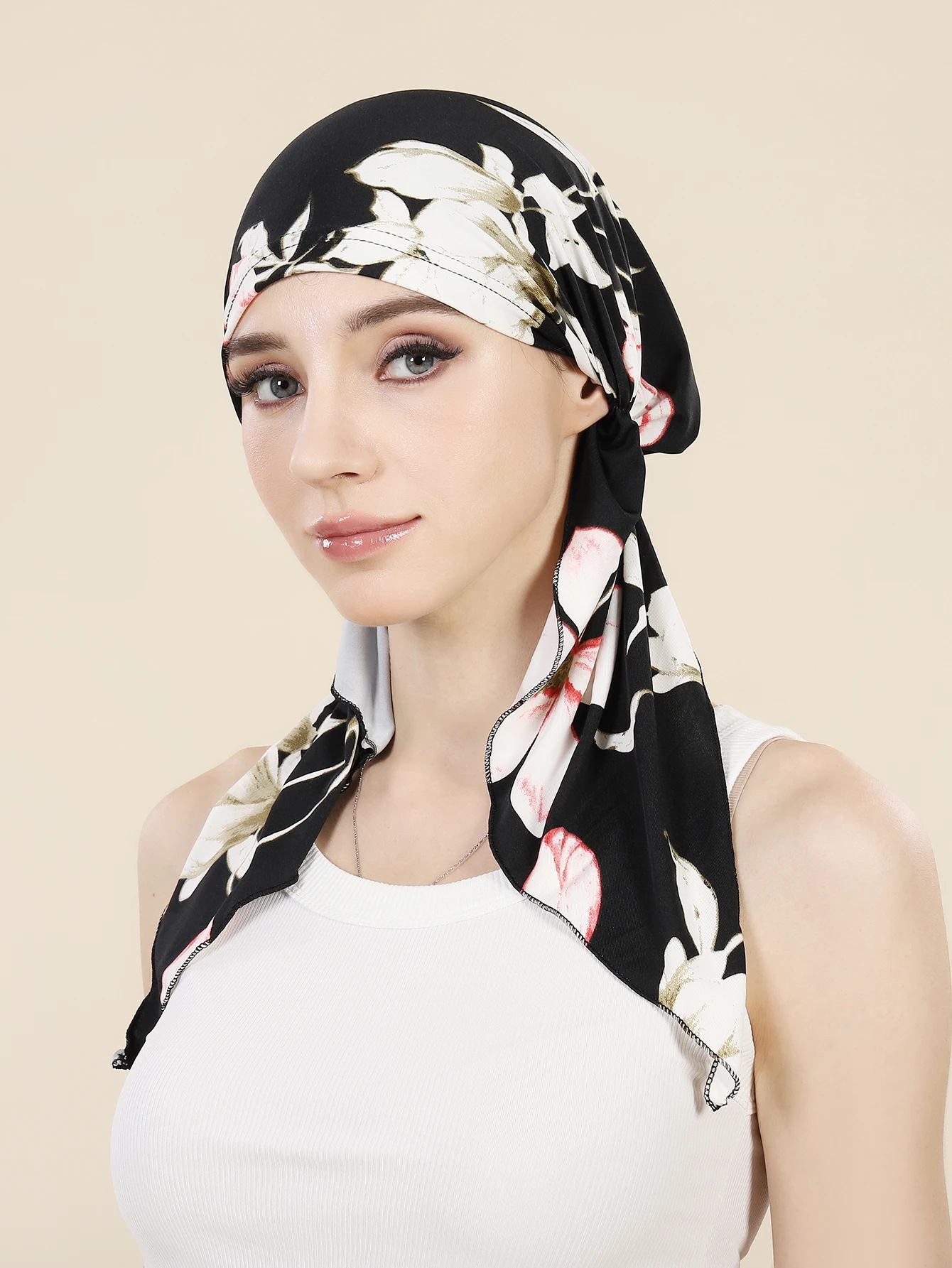 Tendy Print Turban Hijab Hats Long Tail Head Wraps Soft Elastic Muslim Hats Breathable Chemo Cap For Women Girls
Tendy Print Turban Hijab Hats Long Tail Head Wraps Soft Elastic Muslim Hats Breathable Chemo Cap For Women Girls
