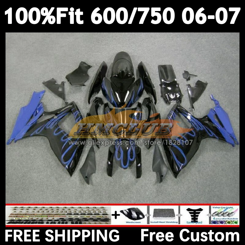 Injection flames blue Kit For SUZUKI GSXR600 GSXR 600 750 CC 2006 2007 14No.37 GSXR-750 600CC GSXR750 GSXR-600 K6 06 07 Fairing
Injection flames blue Kit For SUZUKI GSXR600 GSXR 600 750 CC 2006 2007 14No.37 GSXR-750 600CC GSXR750 GSXR-600 K6 06 07 Fairing