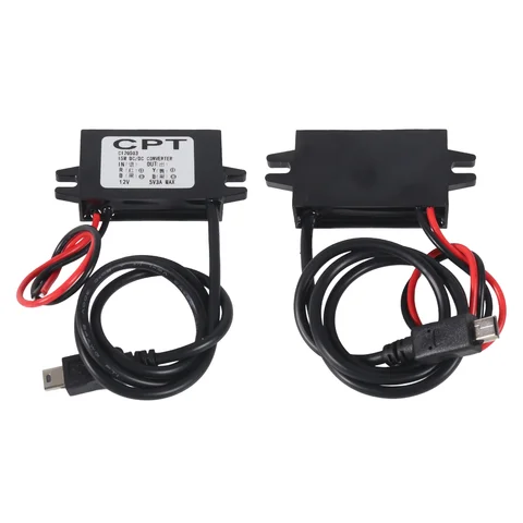 DC 12V to 5V USB Type-C Right Angle Step Down Converter Output 3A 15W Buck Module Power Adapter for Raspberry Pi 4