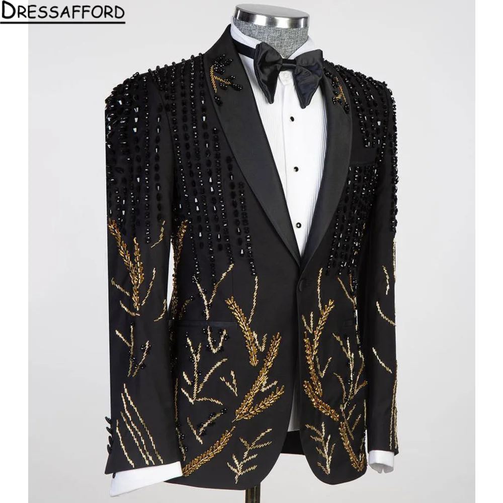 High End Crystals Rhinestones Men Suits Peaked Lapel Groom Tuxedos 2 Pieces Sets Party Prom Blazer Customized Costume Homme
High End Crystals Rhinestones Men Suits Peaked Lapel Groom Tuxedos 2 Pieces Sets Party Prom Blazer Customized Costume Homme