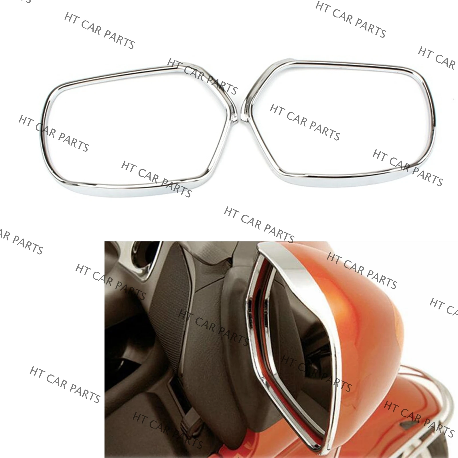 For Honda Goldwing GL1800 2001-2017 2PCS Chrome of Rearview Mirror Trim Rings
For Honda Goldwing GL1800 2001-2017 2PCS Chrome of Rearview Mirror Trim Rings
