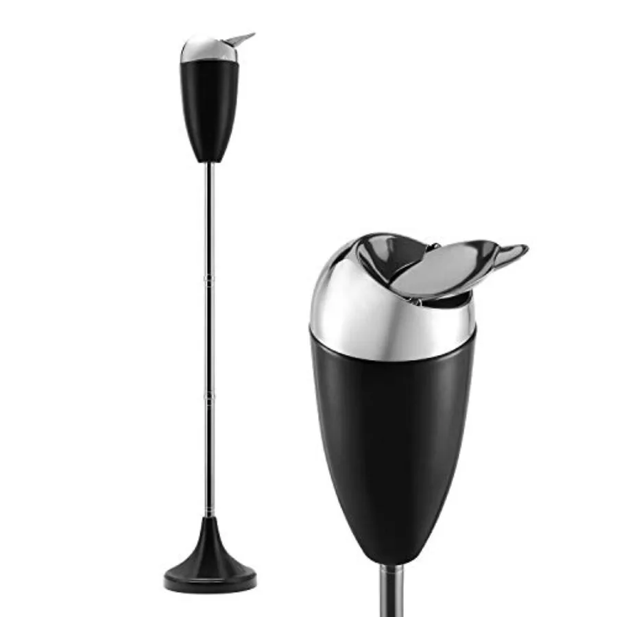 Adjustable Ashtray with Lid, Smokel Windproof Tall Stand Holder for Home Patio, Black Outdoor Cigarette Ash Tray Receptacle in
Adjustable Ashtray with Lid, Smokel Windproof Tall Stand Holder for Home Patio, Black Outdoor Cigarette Ash Tray Receptacle in