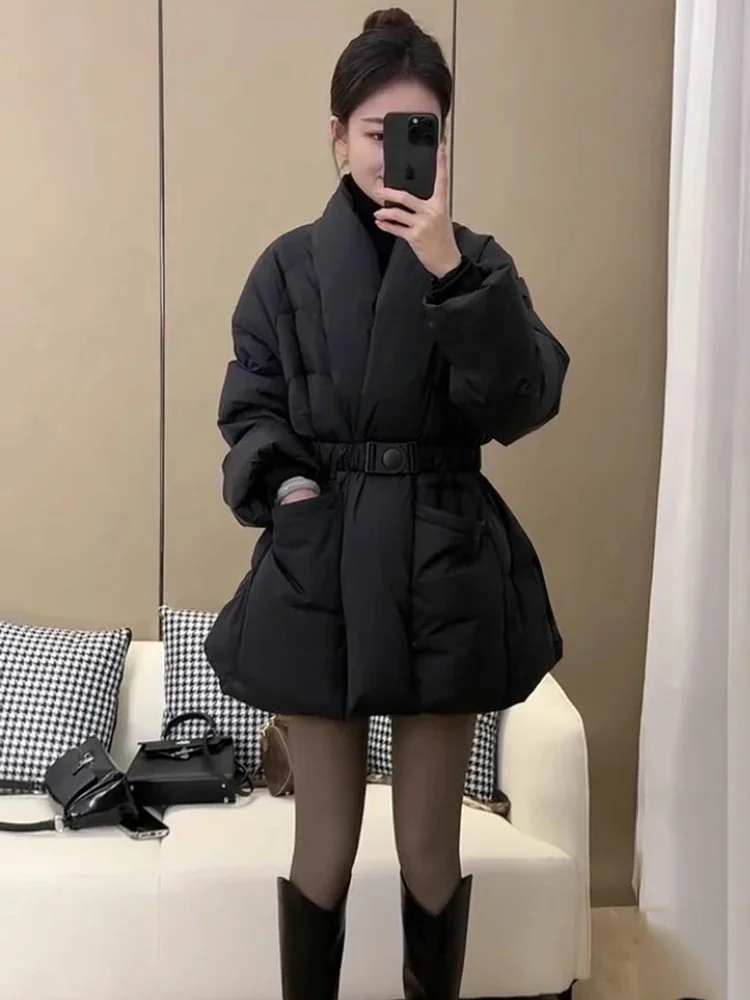 Cotton Padded Coat With Belt Long Sleeves Big Size Solid Warm Jacket 2025 Winter New Female Fashion Streetwear 2Z288516
Cotton Padded Coat With Belt Long Sleeves Big Size Solid Warm Jacket 2025 Winter New Female Fashion Streetwear 2Z288516