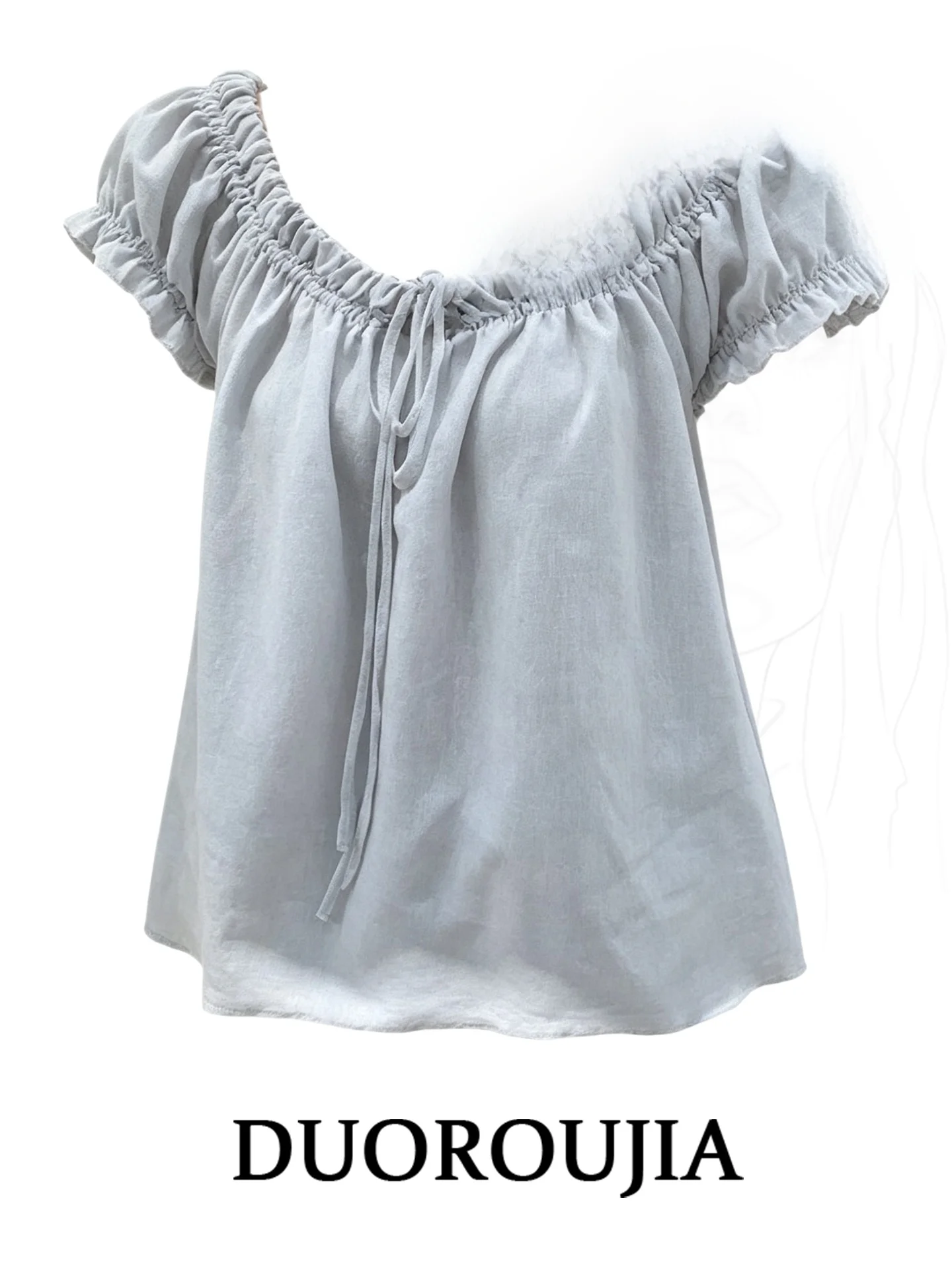 Duor plus Size Summer Vacation Style Bubble Sleeve One Shoulder Shirt Women Loose Slimming Short Sleeve Top Korean Style Prin...
Duor plus Size Summer Vacation Style Bubble Sleeve One Shoulder Shirt Women Loose Slimming Short Sleeve Top Korean Style Prin...