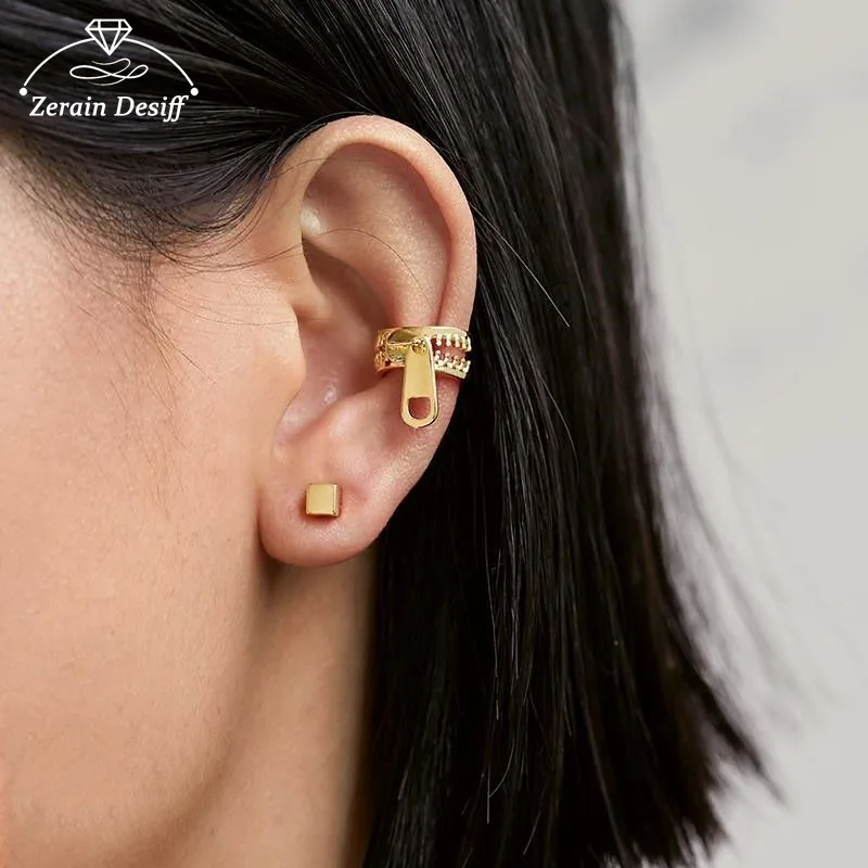 Zipper Ear Bone Holder Unique Design Clip on Earrings with Exquisite Stud Personality 925 Silver Gold Accessories
Zipper Ear Bone Holder Unique Design Clip on Earrings with Exquisite Stud Personality 925 Silver Gold Accessories