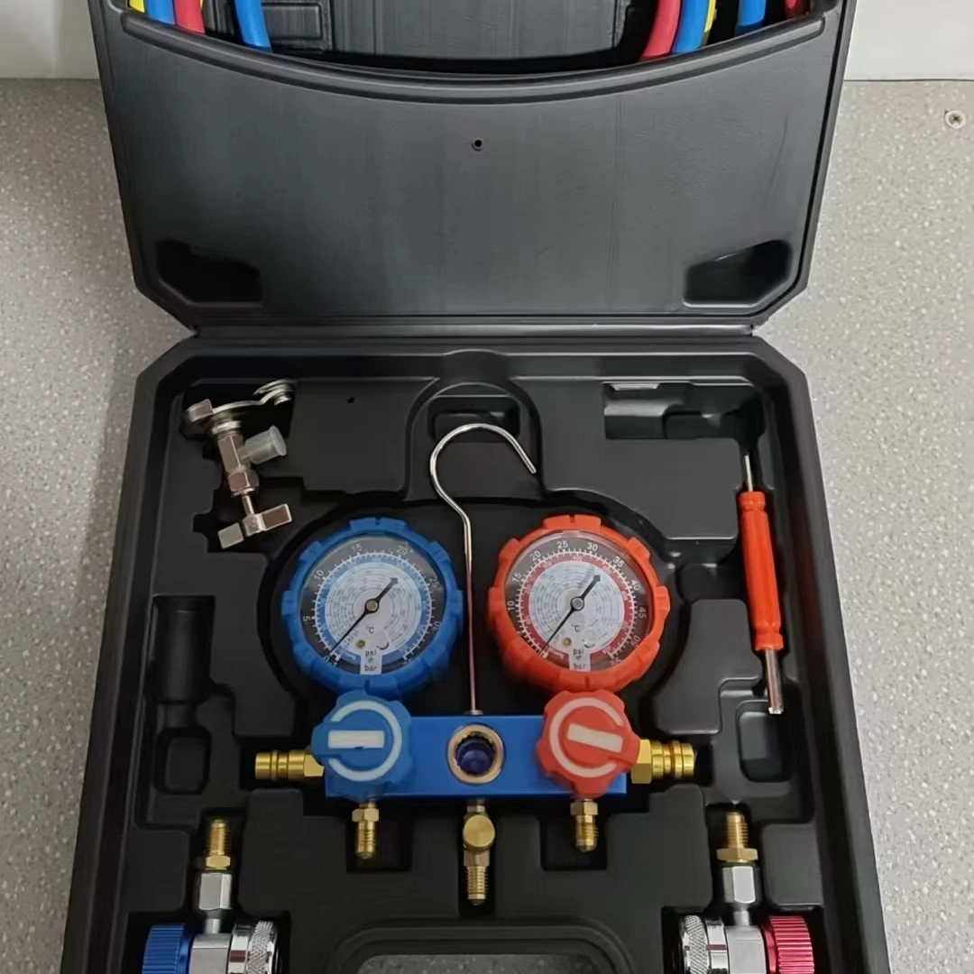 Набор манометров коллектора, набор инструментов для цифровых клапанов для охлаждения с зарядным шлангом, детали кондиционера R32 R134a R410A
Набор манометров коллектора, набор инструментов для цифровых клапанов для охлаждения с зарядным шлангом, детали кондиционера R32 R134a R410A