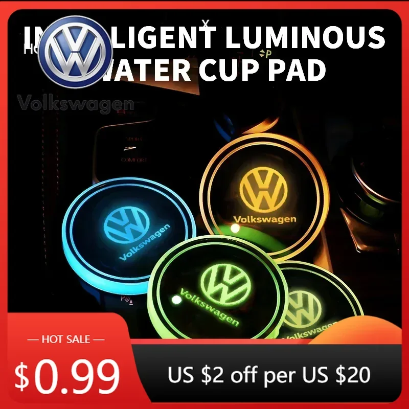 For VW 80% New Car logo Cup Holder Bottom Pad LED Light Colorful Coaster For Volkswagen VW GTI Rline R Polo Golf Passat Tig
For VW 80% New Car logo Cup Holder Bottom Pad LED Light Colorful Coaster For Volkswagen VW GTI Rline R Polo Golf Passat Tig