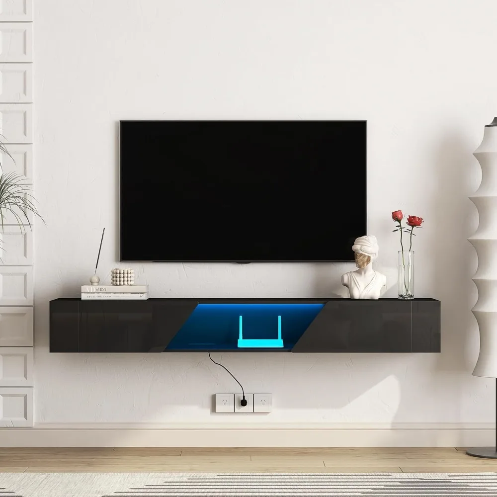 Entertainment Center for Under TV Storage, Floating TV Stand Shelf for TVs up to 80 Inch, Floating TV Cabinet with LED Light
Entertainment Center for Under TV Storage, Floating TV Stand Shelf for TVs up to 80 Inch, Floating TV Cabinet with LED Light
