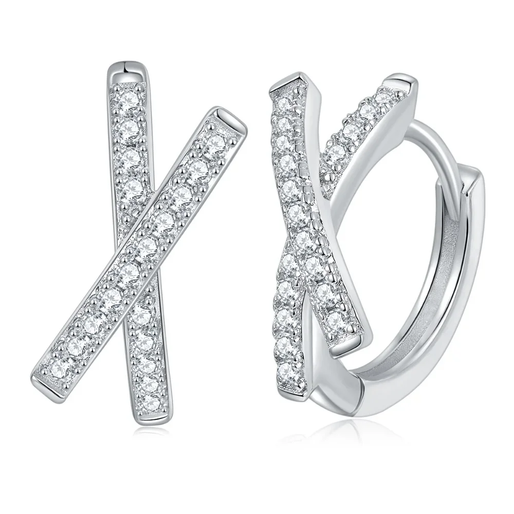 Moissanite Hoop Earrings for Women 18K White Gold Plated Cross Wedding Sparkling 925 Sterling Silver Lab Diamond Fine Jewelry
Moissanite Hoop Earrings for Women 18K White Gold Plated Cross Wedding Sparkling 925 Sterling Silver Lab Diamond Fine Jewelry