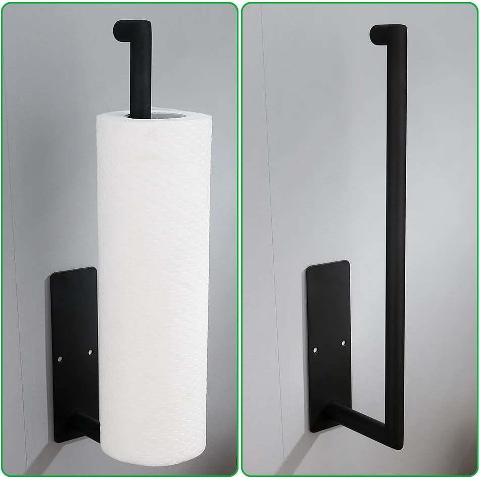 Paper Holder Stainless Steel Adhesive Black Kitchen Paper Towel Hanger Tissue Roll Shelf for Bathroom Kitchen Lavatory Free Nail
Paper Holder Stainless Steel Adhesive Black Kitchen Paper Towel Hanger Tissue Roll Shelf for Bathroom Kitchen Lavatory Free Nail