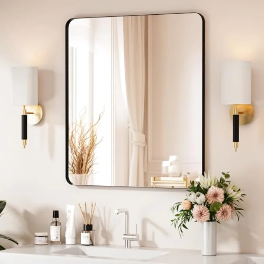Black Bathroom Mirror 28X32 Inch Bathroom Vanity Mirror for Wall Metal Frame Large Mirror Tempered Glass Modern Wall Mirror for
Black Bathroom Mirror 28X32 Inch Bathroom Vanity Mirror for Wall Metal Frame Large Mirror Tempered Glass Modern Wall Mirror for