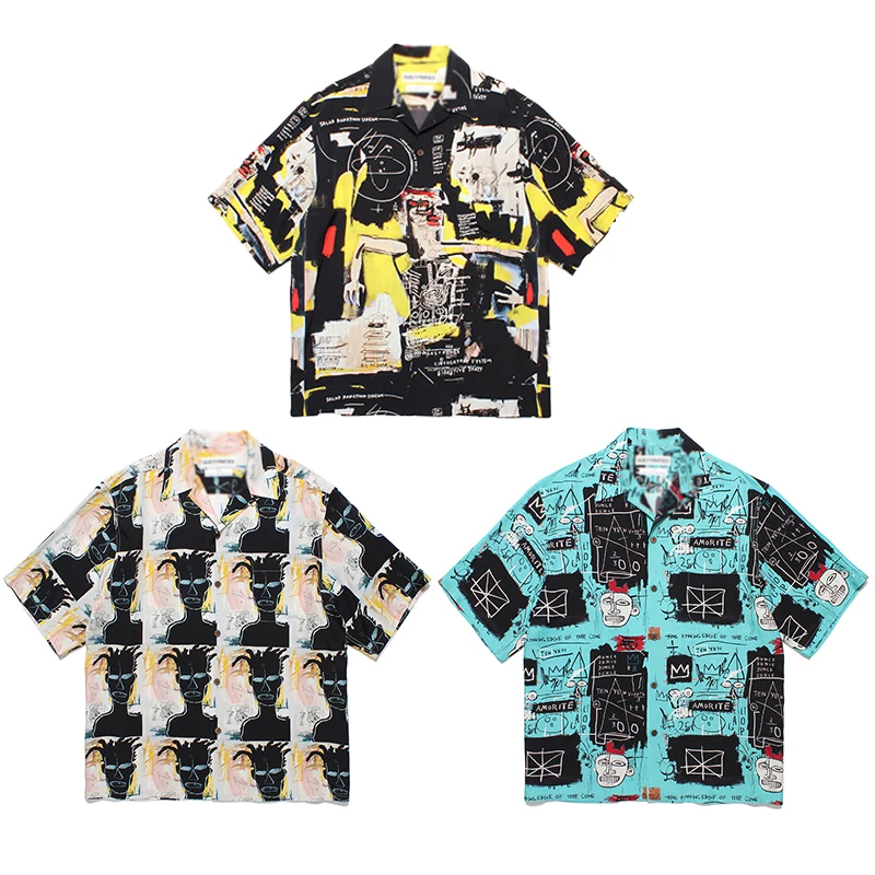 Collaboration Japanese Graffiti Hawaiian Loose Synthetic Silk Casual Short Sleeved Shirt For Men
Collaboration Japanese Graffiti Hawaiian Loose Synthetic Silk Casual Short Sleeved Shirt For Men
