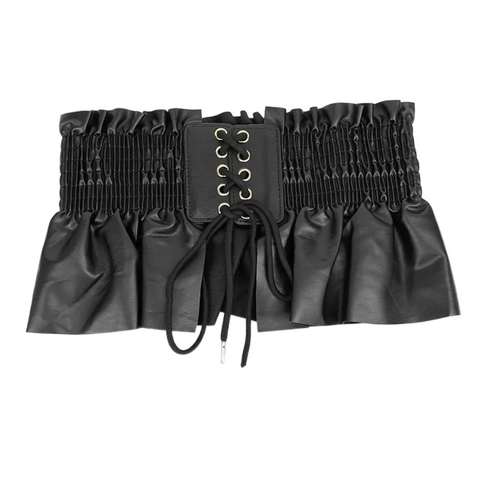 Cross All Match Waist Belt Ruffles Design Gauze Edge PU Leather Belt Irregular Shape Geometrically Designed Peplum Cummerbund
Cross All Match Waist Belt Ruffles Design Gauze Edge PU Leather Belt Irregular Shape Geometrically Designed Peplum Cummerbund