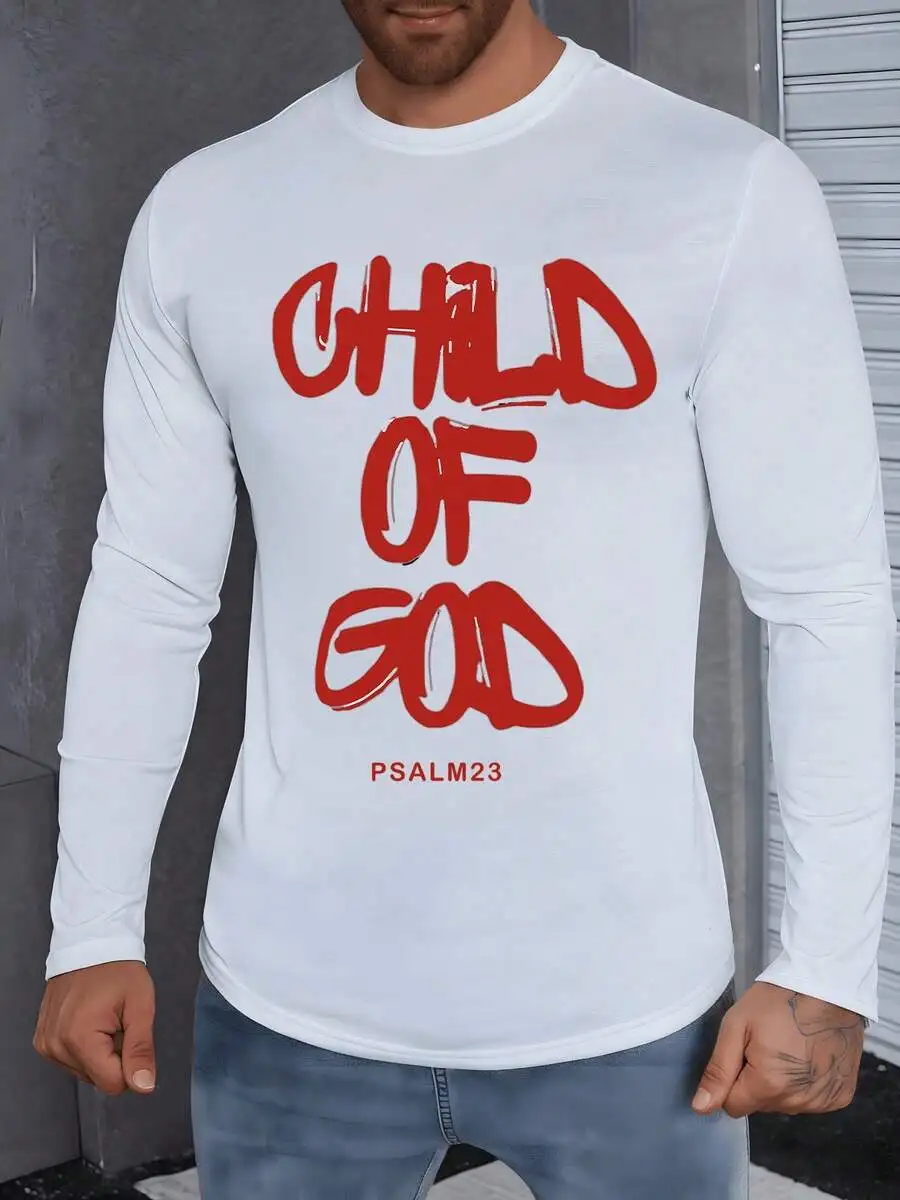 Child Of God Psalm 23 Graphic Tee Men Long Sleeve Round Neck Cotton T-Shirt
Child Of God Psalm 23 Graphic Tee Men Long Sleeve Round Neck Cotton T-Shirt