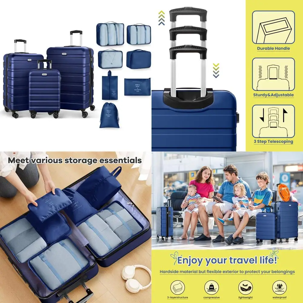 AnyZip Luggage Sets 10 Piece Hardshell Suitcase Set PC ABS Lightweight Travel Suitcases with 4 Double Spinner Wheels TSA Lock 20
AnyZip Luggage Sets 10 Piece Hardshell Suitcase Set PC ABS Lightweight Travel Suitcases with 4 Double Spinner Wheels TSA Lock 20