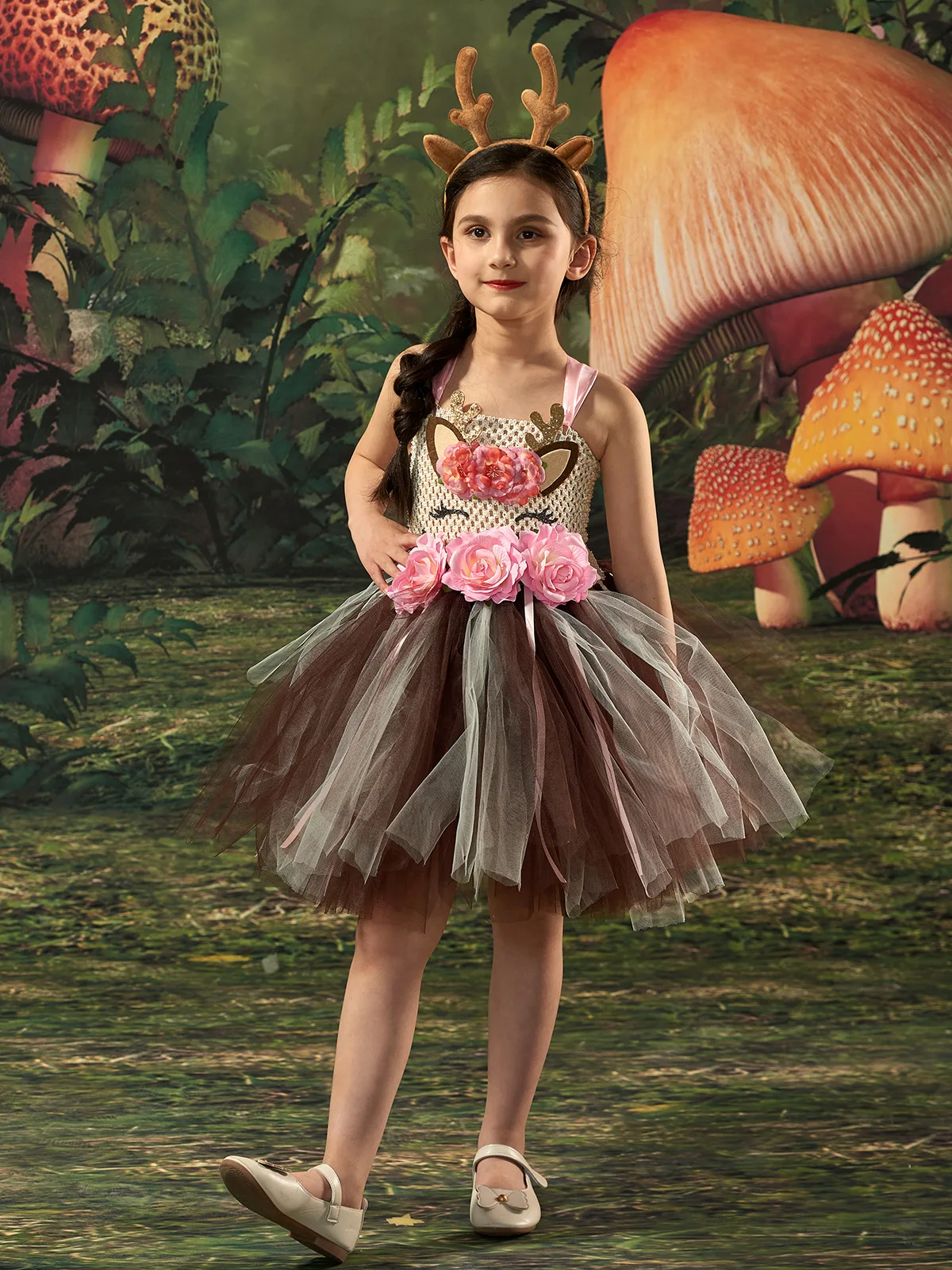 Baby Girl Deer Tutu Dress for Kids Halloween Christmas Costume Children Tulle Outfit Brown Reindeer Princess Dresses 1-12 Years
Baby Girl Deer Tutu Dress for Kids Halloween Christmas Costume Children Tulle Outfit Brown Reindeer Princess Dresses 1-12 Years