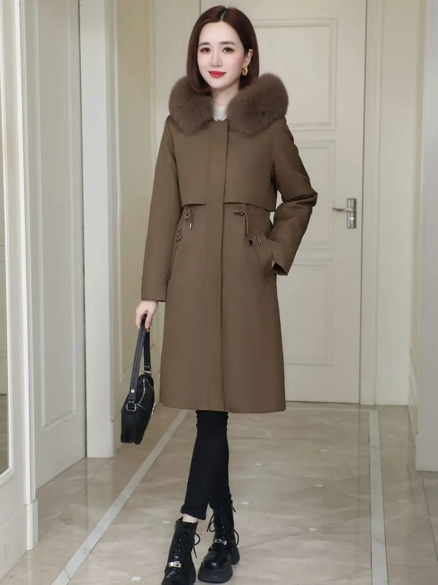 Pai Overcoming Women's 2023 Winter New Popular Rex Rabbit Hair Detachable Inner Tank Medium Long Fur Coat
Pai Overcoming Women's 2023 Winter New Popular Rex Rabbit Hair Detachable Inner Tank Medium Long Fur Coat