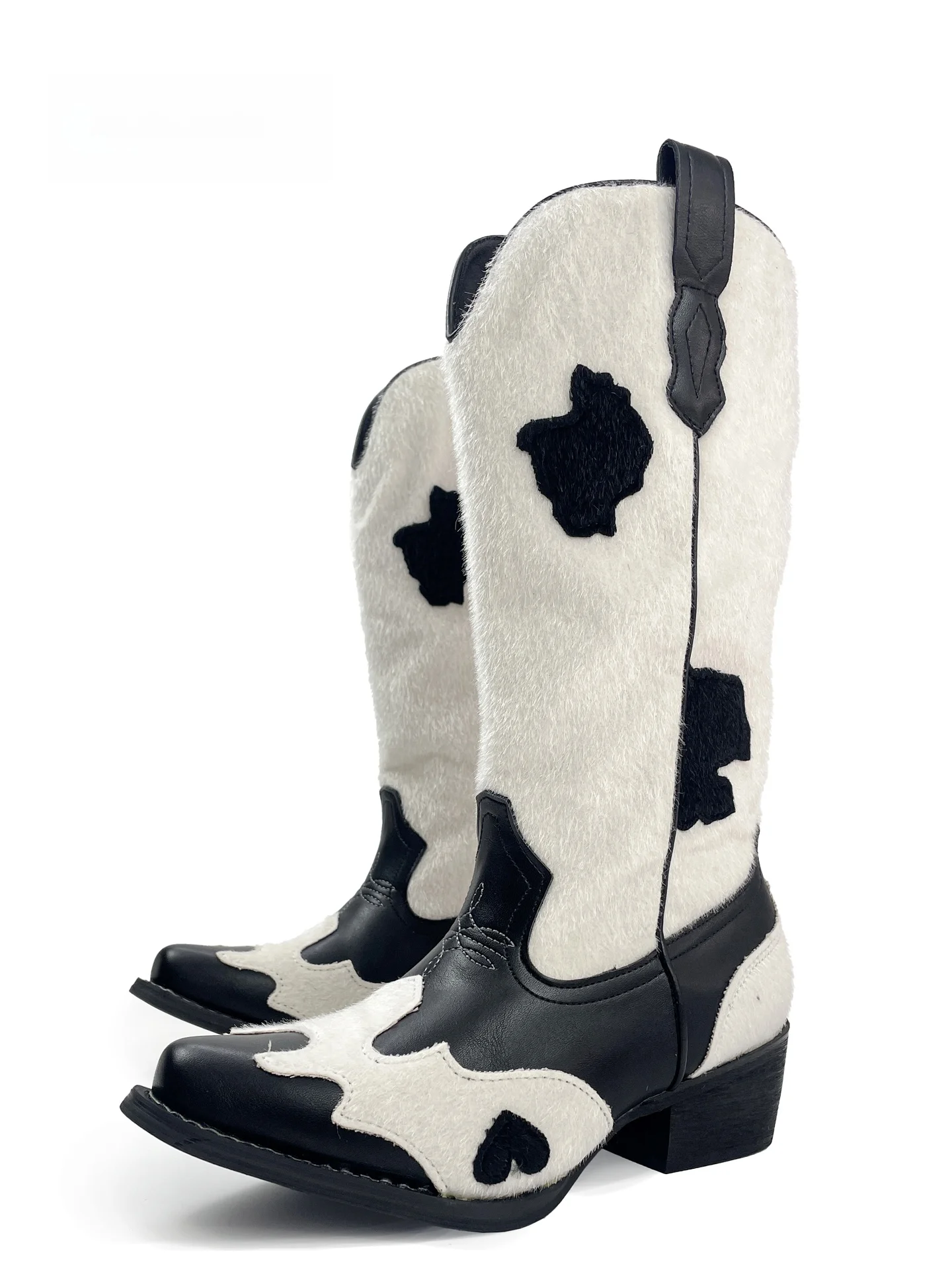 Mib'Vias Original Western Style Short Velvet Cowgirl Boots Size Color Block Milk White Cool And Sexy High Heel Fashion Boots
Mib'Vias Original Western Style Short Velvet Cowgirl Boots Size Color Block Milk White Cool And Sexy High Heel Fashion Boots