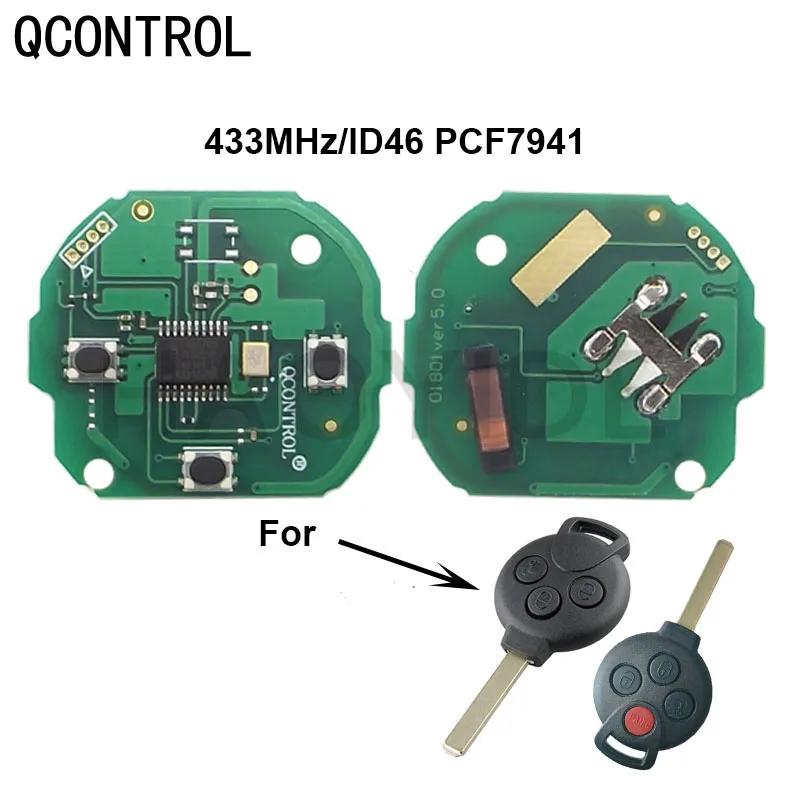 QCONTROL KR55WK45144 Remote Smart Car Key cirtcuit board For Mercedes Benz Smart 451 452 2007-2013 ID46 PCF7941 chip
QCONTROL KR55WK45144 Remote Smart Car Key cirtcuit board For Mercedes Benz Smart 451 452 2007-2013 ID46 PCF7941 chip