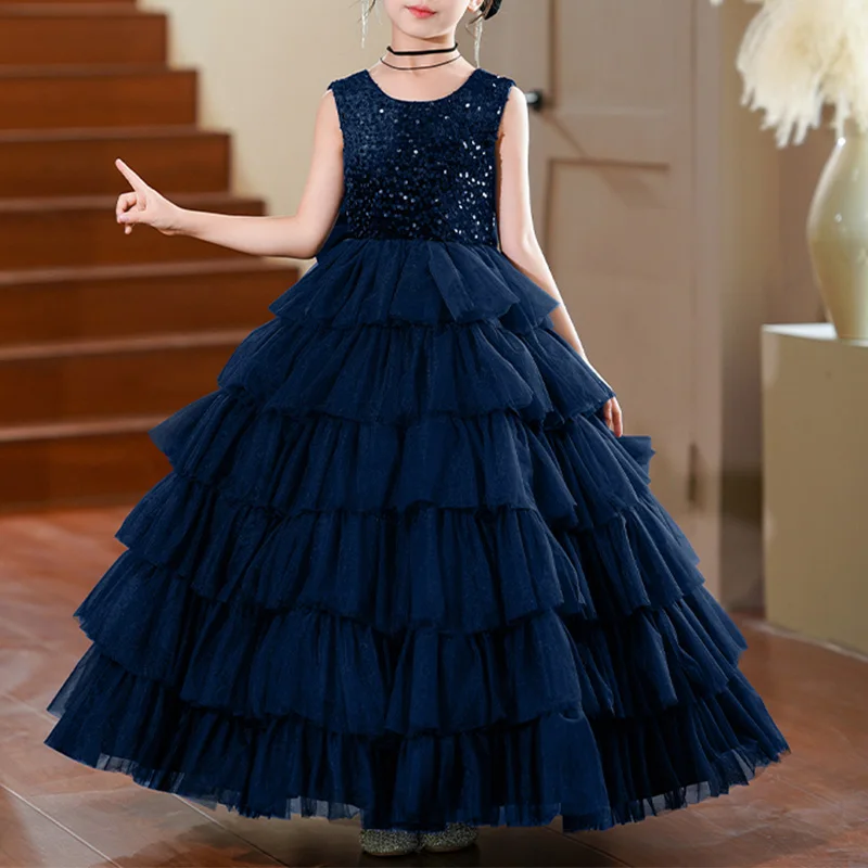 Elegant Girls Dresses Formal Princess Gowns Children Sparkly Sequins Evening Long Dresses For Birthday Party Performance
Elegant Girls Dresses Formal Princess Gowns Children Sparkly Sequins Evening Long Dresses For Birthday Party Performance