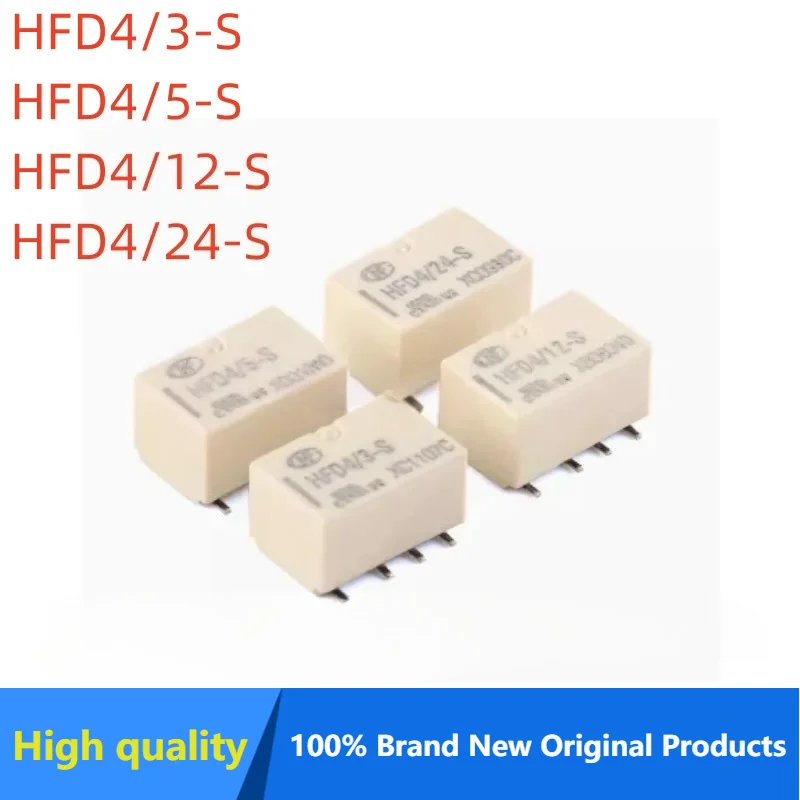 10PCS New original genuine HFD4/3-S HFD4/5-S HFD4/12-S HFD4/24-S SMD-8 8-pin SMD-8 patch signal relay In stock, fast shipping.
10PCS New original genuine HFD4/3-S HFD4/5-S HFD4/12-S HFD4/24-S SMD-8 8-pin SMD-8 patch signal relay In stock, fast shipping.