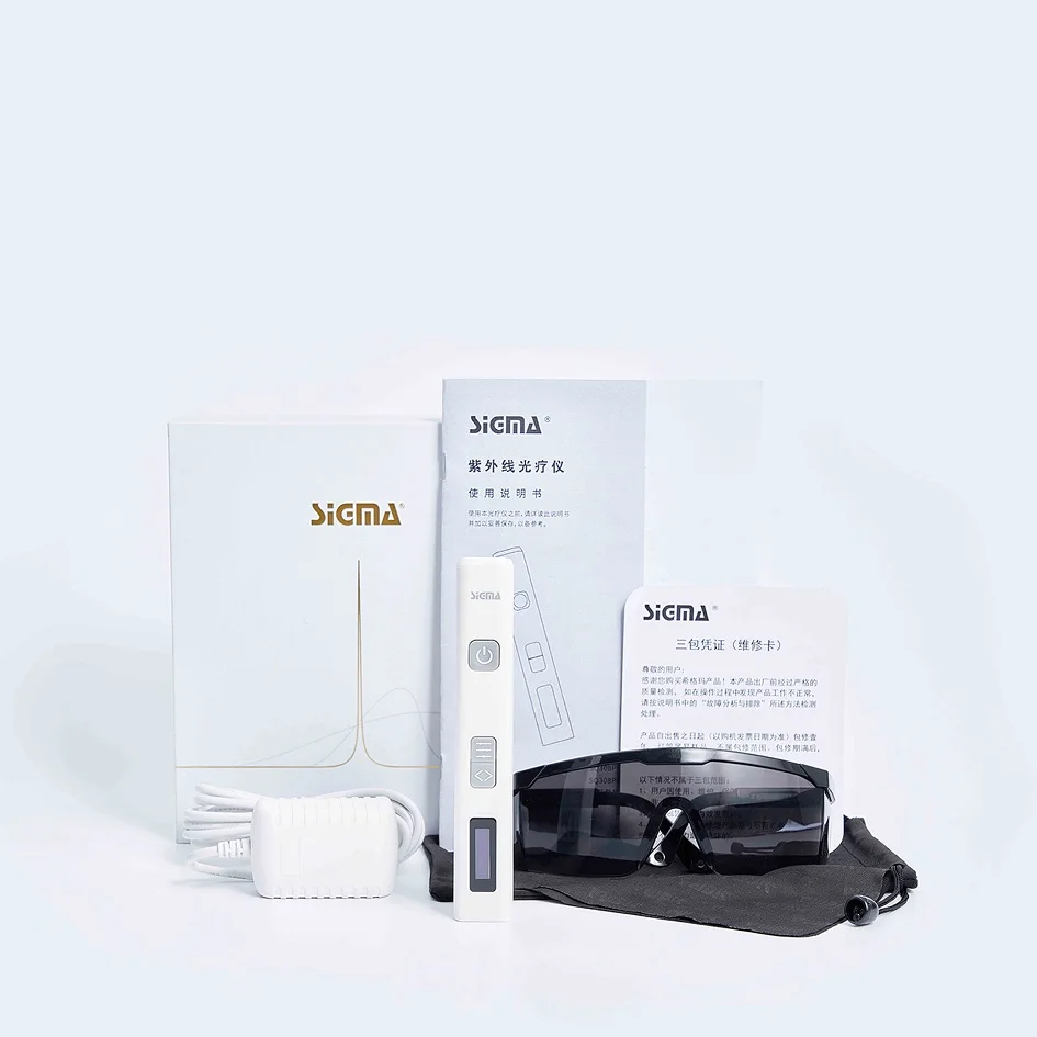 SIGMA 308nm Mini UVB Light Therapy Device Handheld Phototherapy Machine for Vitiligo Psoriasis s kin Lesions
SIGMA 308nm Mini UVB Light Therapy Device Handheld Phototherapy Machine for Vitiligo Psoriasis s kin Lesions