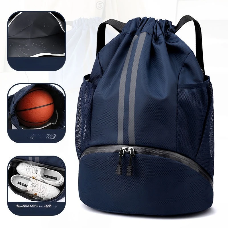 Designed specifically for ball games, Separation of wet and dry areas, drawstring for easy storage, lightweight and unisex style
Designed specifically for ball games, Separation of wet and dry areas, drawstring for easy storage, lightweight and unisex style