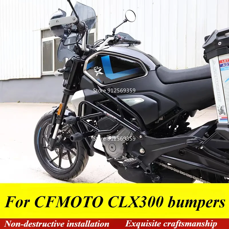 For CFMOTO CLX300 motorcycle bumpers, CLX-300 anti-fall protection bars, dual-head racing bumpers, fairing protection
For CFMOTO CLX300 motorcycle bumpers, CLX-300 anti-fall protection bars, dual-head racing bumpers, fairing protection