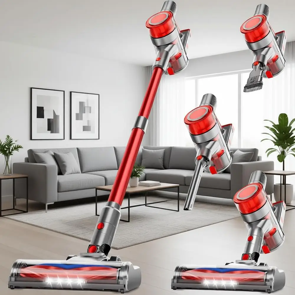 35Kpa Vacuum Cleaner, 45Mins Stick Vacuum with LED Display, Anti-& Wall Mount Charging, 6 in 1 Lightweight Vacuum for Hard Floor
35Kpa Vacuum Cleaner, 45Mins Stick Vacuum with LED Display, Anti-& Wall Mount Charging, 6 in 1 Lightweight Vacuum for Hard Floor