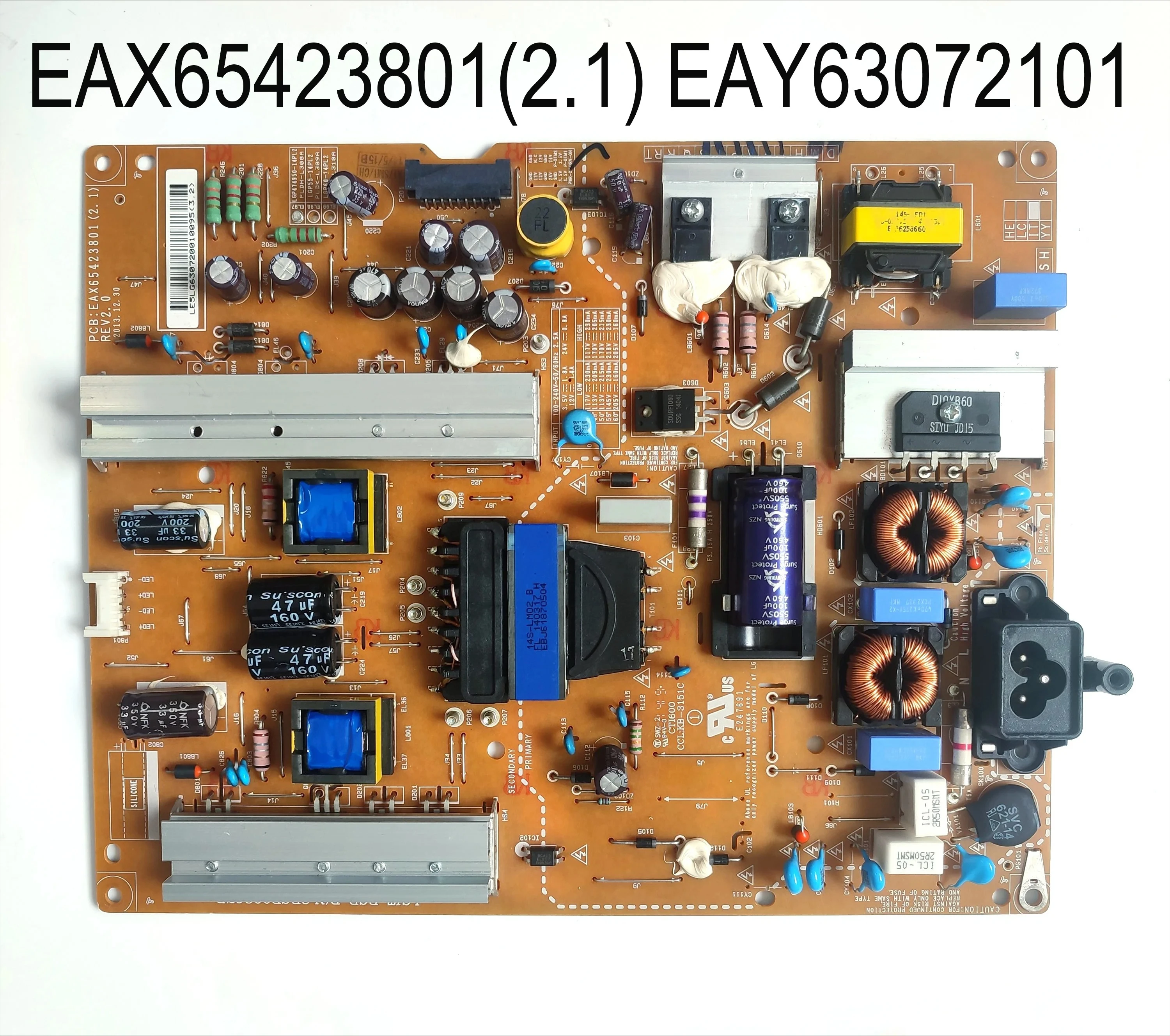 EAX65423801(2.1) LGP474950-14PL2 EAY63072101 Power Supply Board is for 50LB6000LG 50LB6100LG 50LB6500LG 55LB5550LG 55LB5900LG TV
EAX65423801(2.1) LGP474950-14PL2 EAY63072101 Power Supply Board is for 50LB6000LG 50LB6100LG 50LB6500LG 55LB5550LG 55LB5900LG TV