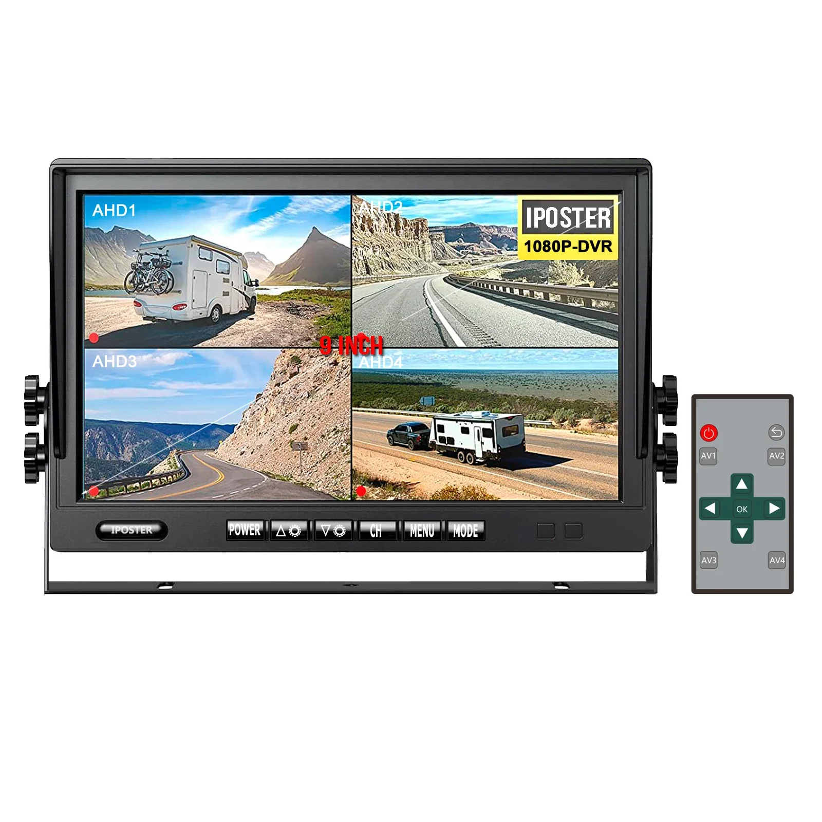 Factory Supply IPoster Car 9inch Quad View 4channels IPS Monitor with Loop Recording SD Recorder DVR USB MP5 4ch Video Monitor
Factory Supply IPoster Car 9inch Quad View 4channels IPS Monitor with Loop Recording SD Recorder DVR USB MP5 4ch Video Monitor