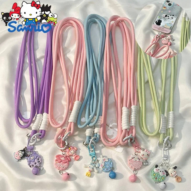 Kawaii Sanrio Hello Kitty Melody Cinnamoroll Bell pendant Phone Hanging Rope Cute Cartoon ID Card Cover Hanging Neck Long Rope
Kawaii Sanrio Hello Kitty Melody Cinnamoroll Bell pendant Phone Hanging Rope Cute Cartoon ID Card Cover Hanging Neck Long Rope