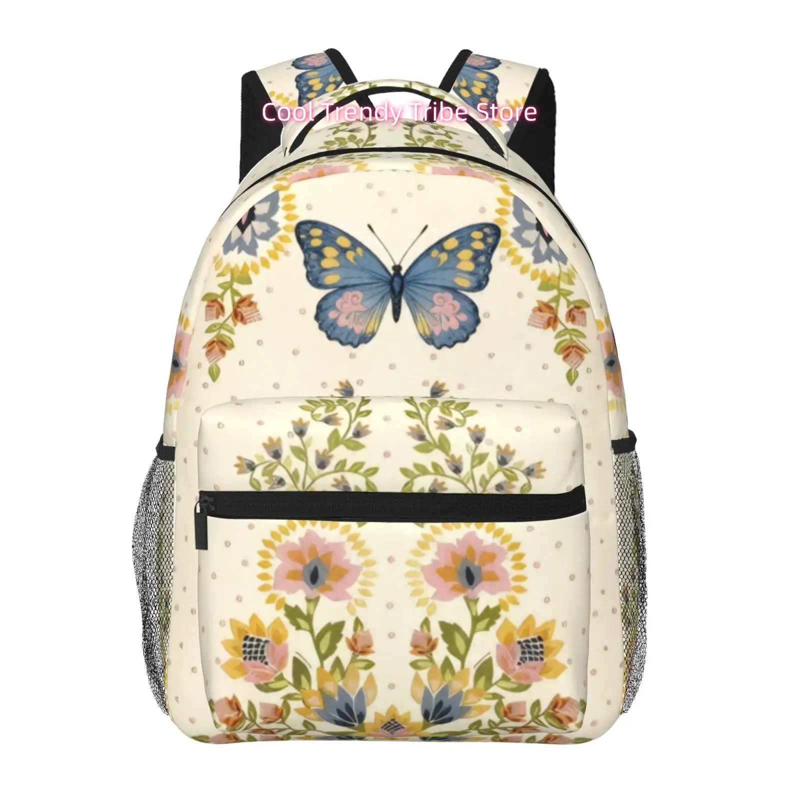 Bohemian Butterfly And Floral Print Backpack, Oxford Cloth Casual Daypack, Adjustable Straps, for Hiking, Beach Trips, Yoga
Bohemian Butterfly And Floral Print Backpack, Oxford Cloth Casual Daypack, Adjustable Straps, for Hiking, Beach Trips, Yoga