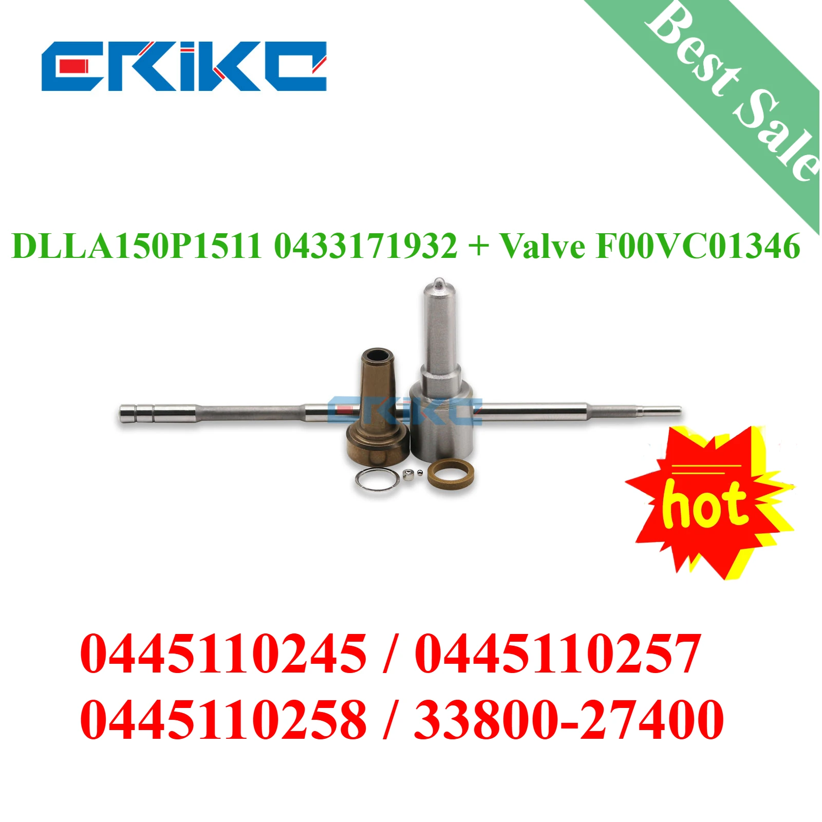 0445110257 0445110258 Diesel Injector Repair Kit Nozzle DLLA150P1511 0433171932 Valve F00VC01346 for 0445110245 33800-27400
0445110257 0445110258 Diesel Injector Repair Kit Nozzle DLLA150P1511 0433171932 Valve F00VC01346 for 0445110245 33800-27400