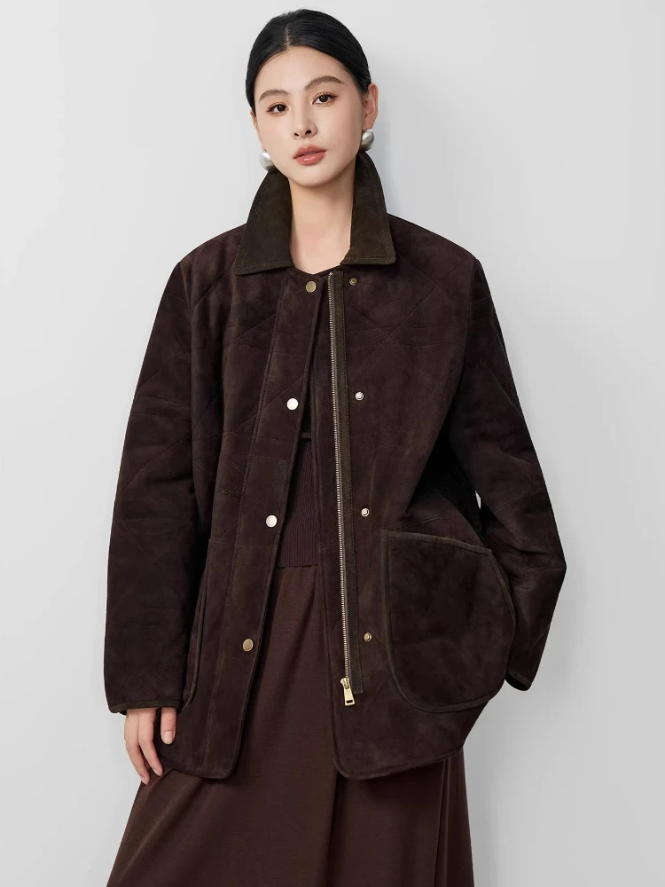 Vintage Classic Genuine Leather Jackets for Women Autumn Winter 2026 New High-end Simple Loose Casual Real Cow Suede Camel Coat
Vintage Classic Genuine Leather Jackets for Women Autumn Winter 2026 New High-end Simple Loose Casual Real Cow Suede Camel Coat