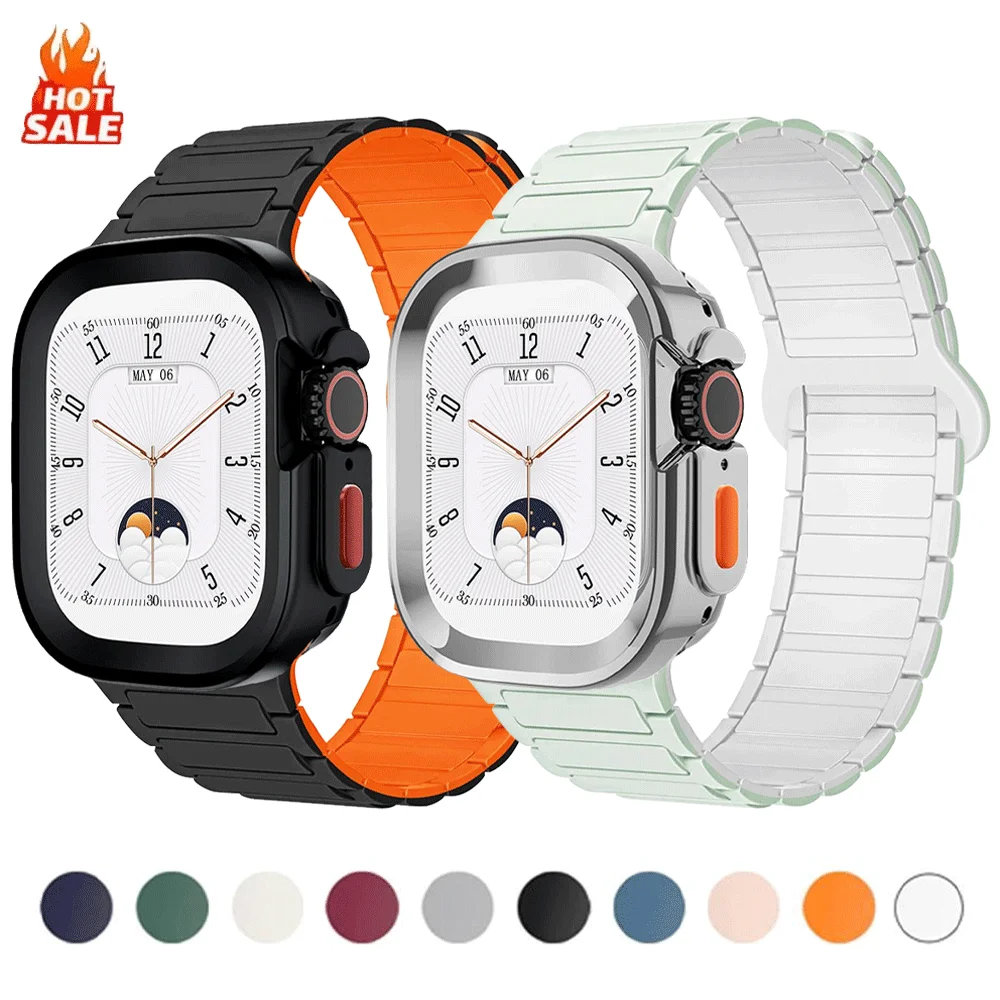 Magnetic Loop+silicone case for Apple Watch 42mm 46mm 44mm 40mm 49mm 45mm 41mm iWatch Series 11 SE 3 Ultra 3 10 9 8 7 6 5 Strap
Magnetic Loop+silicone case for Apple Watch 42mm 46mm 44mm 40mm 49mm 45mm 41mm iWatch Series 11 SE 3 Ultra 3 10 9 8 7 6 5 Strap