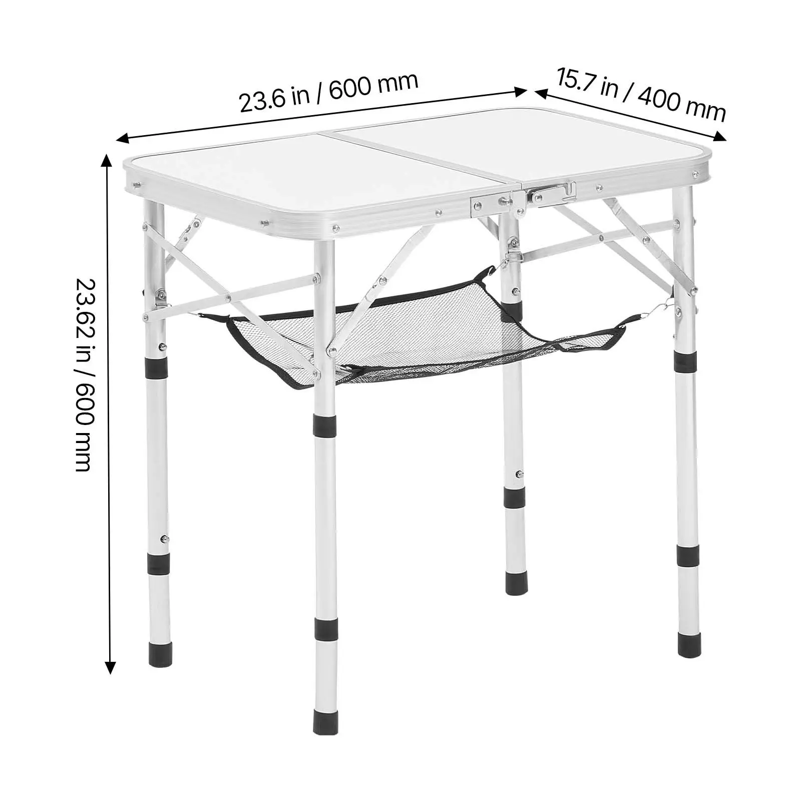 Folding Camping Table, Adjustable Height Portable Side Tables, Aluminum MDF Beach Table with Mesh Layer, Carrying Handle, Lightweight Compact for Outdoor Picnic BBQ Cooking, 24x16in, Silver
Folding Camping Table, Adjustable Height Portable Side Tables, Aluminum MDF Beach Table with Mesh Layer, Carrying Handle, Lightweight Compact for Outdoor Picnic BBQ Cooking, 24x16in, Silver